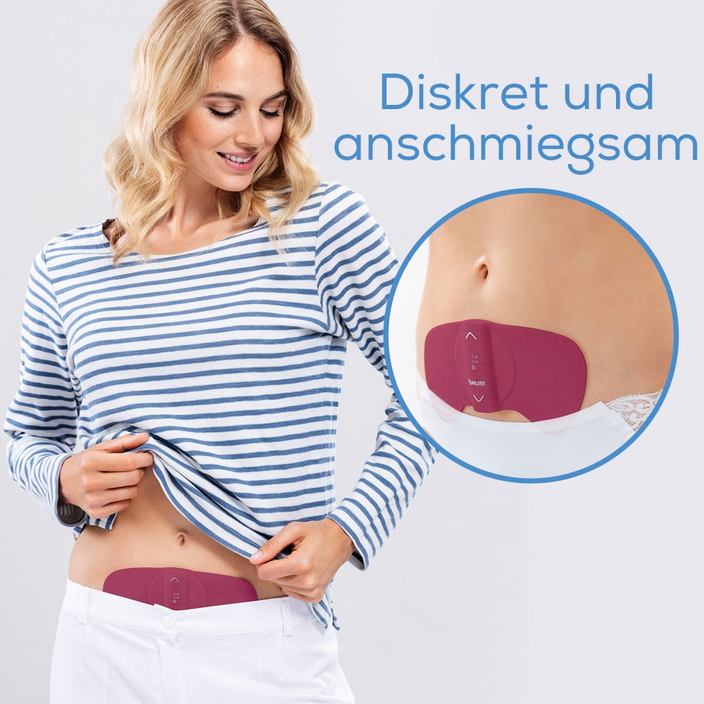 BEURER Menstruations-Pad »EM 50 Menstrual Relax TENS & Wärme Pad«, Inkl. 2 selbsthaftenden Gel-Pads