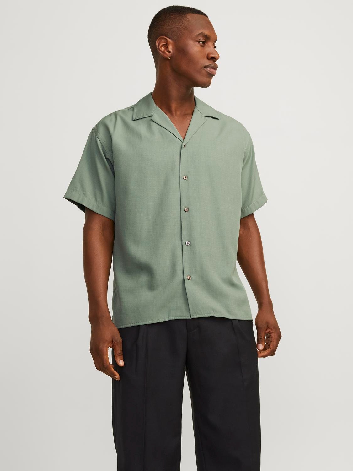 Jack & Jones Kurzarmhemd »JPRCCAARON TENCEL RESORT SHIRT S/S LN«
