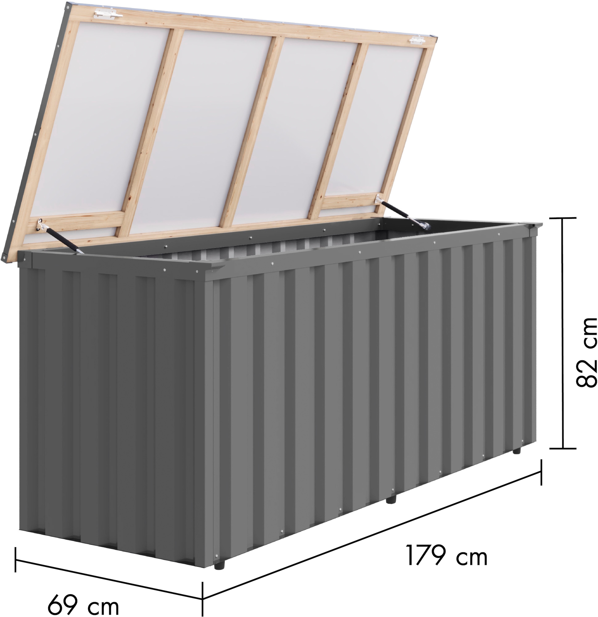 Karibu Aufbewahrungsbox »Ferrum 3« mit Leimholzrahmen