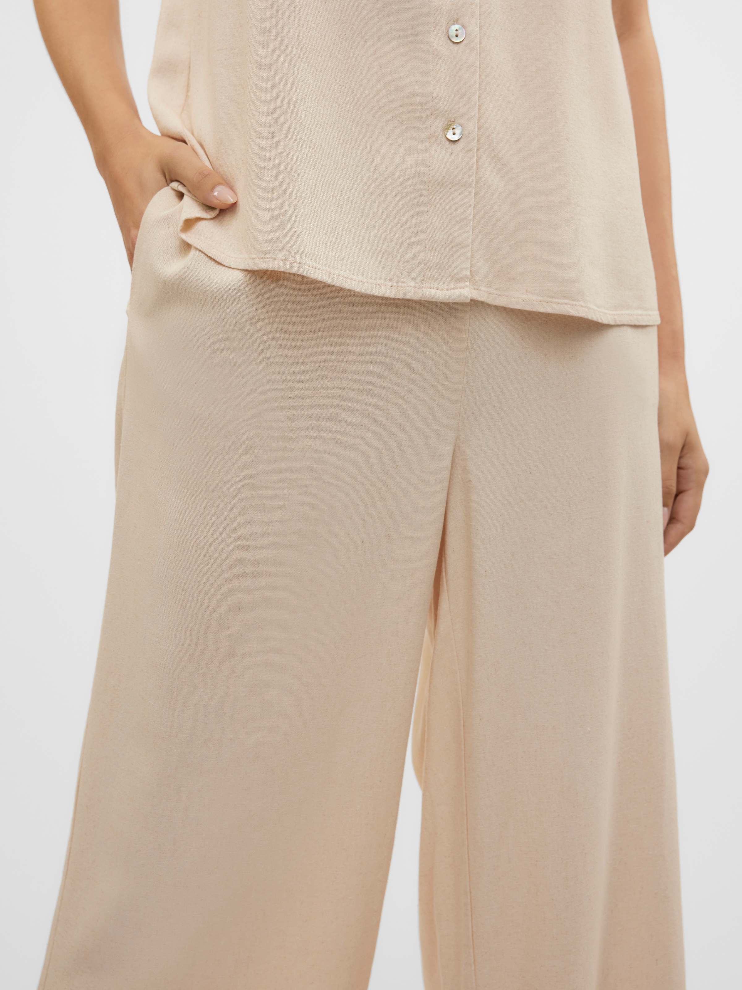 Vero Moda Culotte »VMMYMILO H/W CULOTTE PANT WVN GA«, mit Leinen