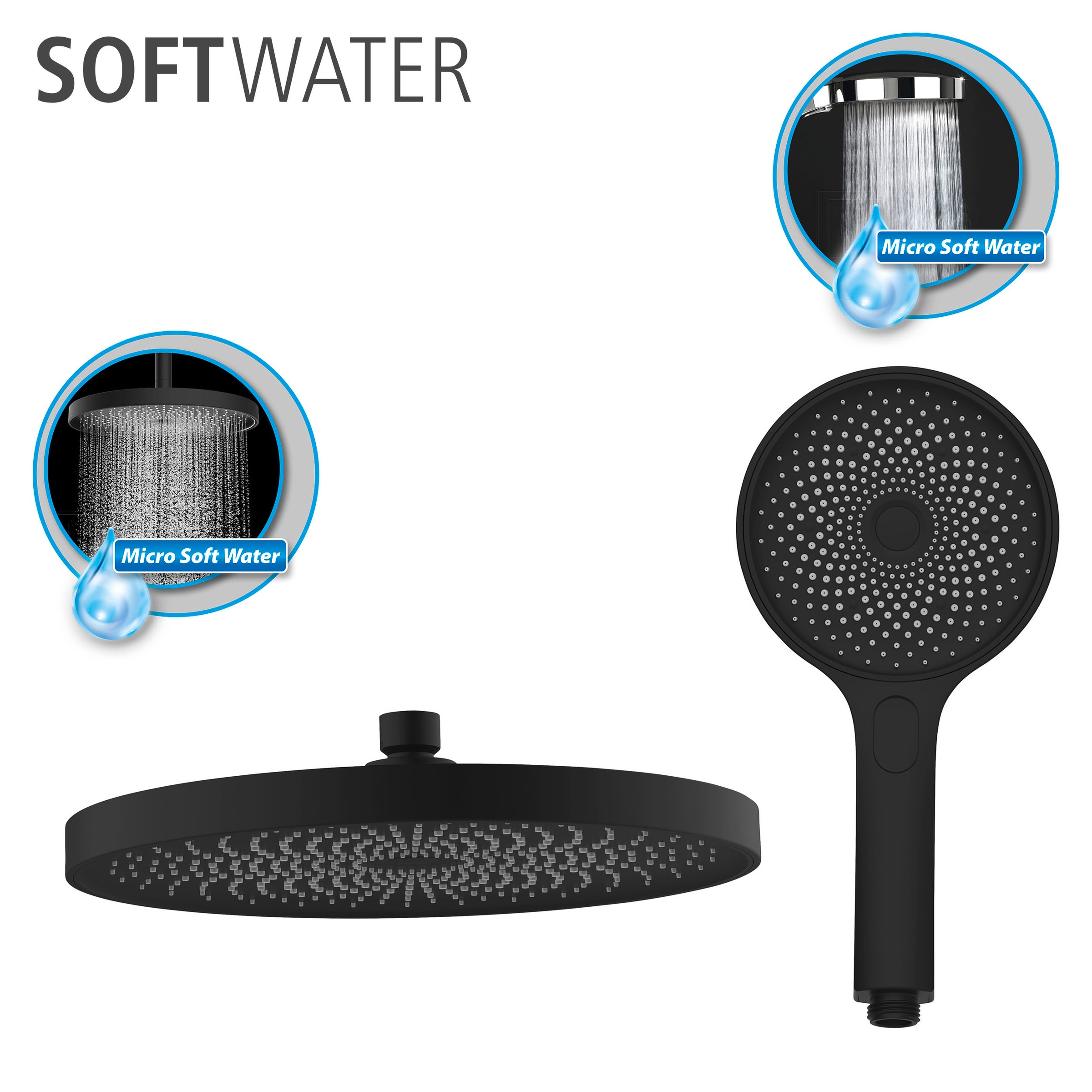 WENKO Duschsystem »Softwater«, einfacher Anschluss an bestehende Armatur oder Wandanschlussbogen
