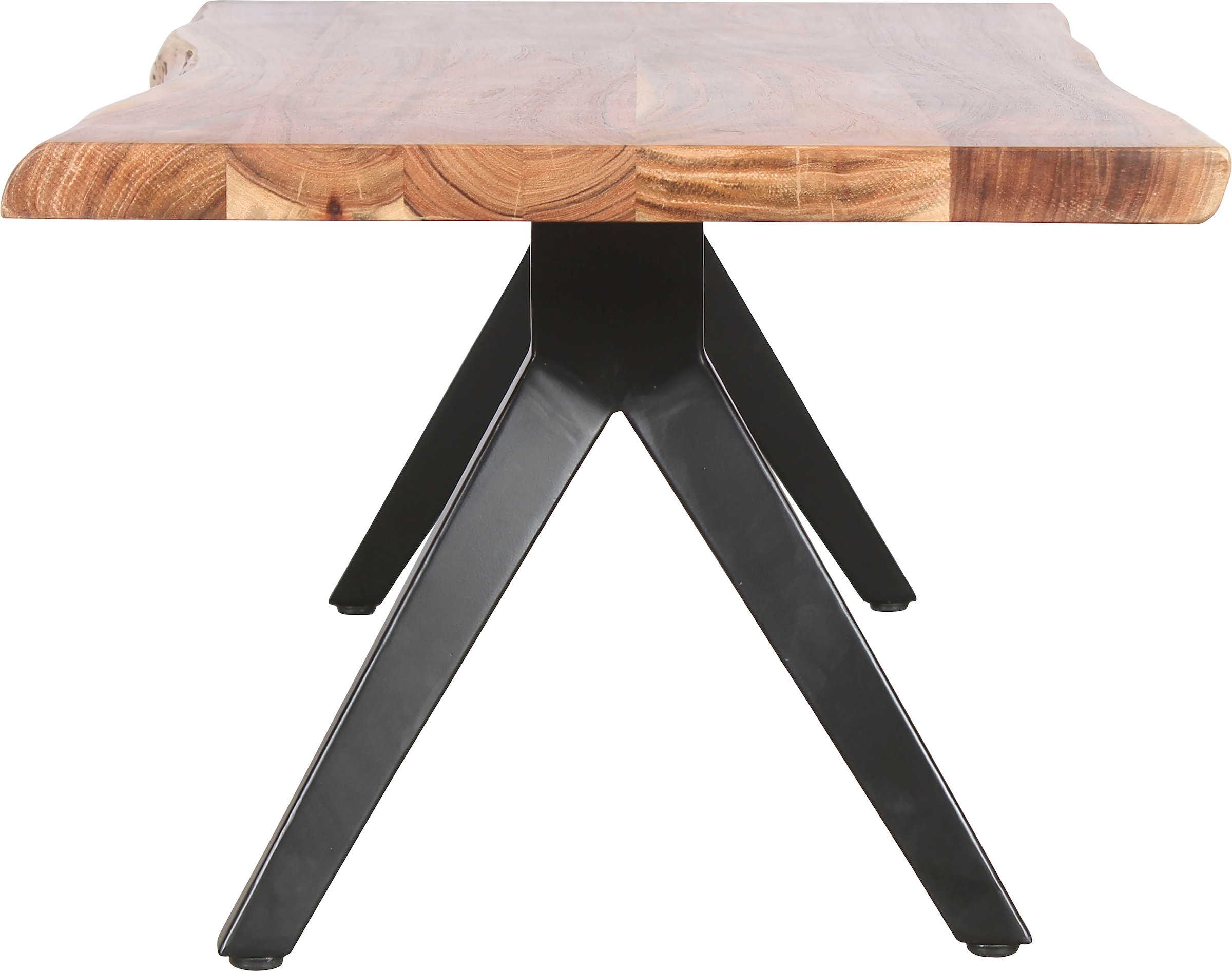 byLIVING Couchtisch »Cheta«, aus Massivholz Akazie 35mm, mit natürlicher Baumkante, Breite 115cm