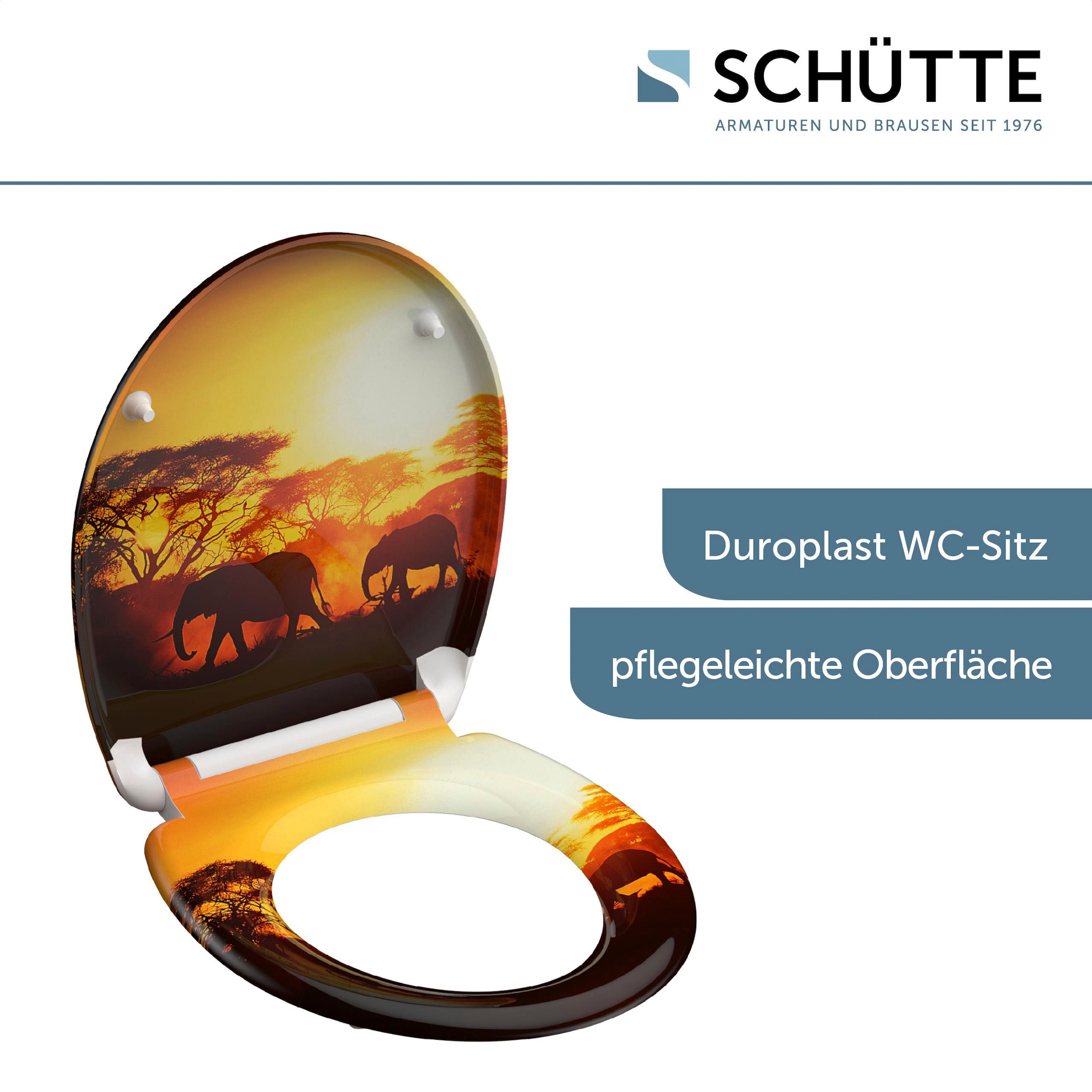 Schütte WC-Sitz »Africa«, Duroplast, mit Absenkautomatik und Schnellverschluss