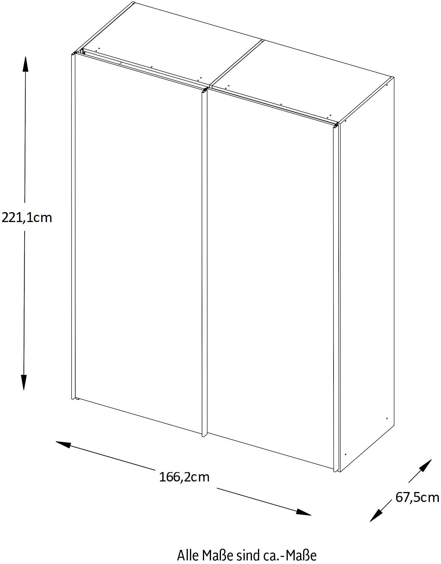 STAUD Schwebetürenschrank »Sinfonie Plus, edles Design in hochwertiger Qualität, Made in Germany« Mit Spiegeltüre und vier verschiedenen Ausstattungsvarianten