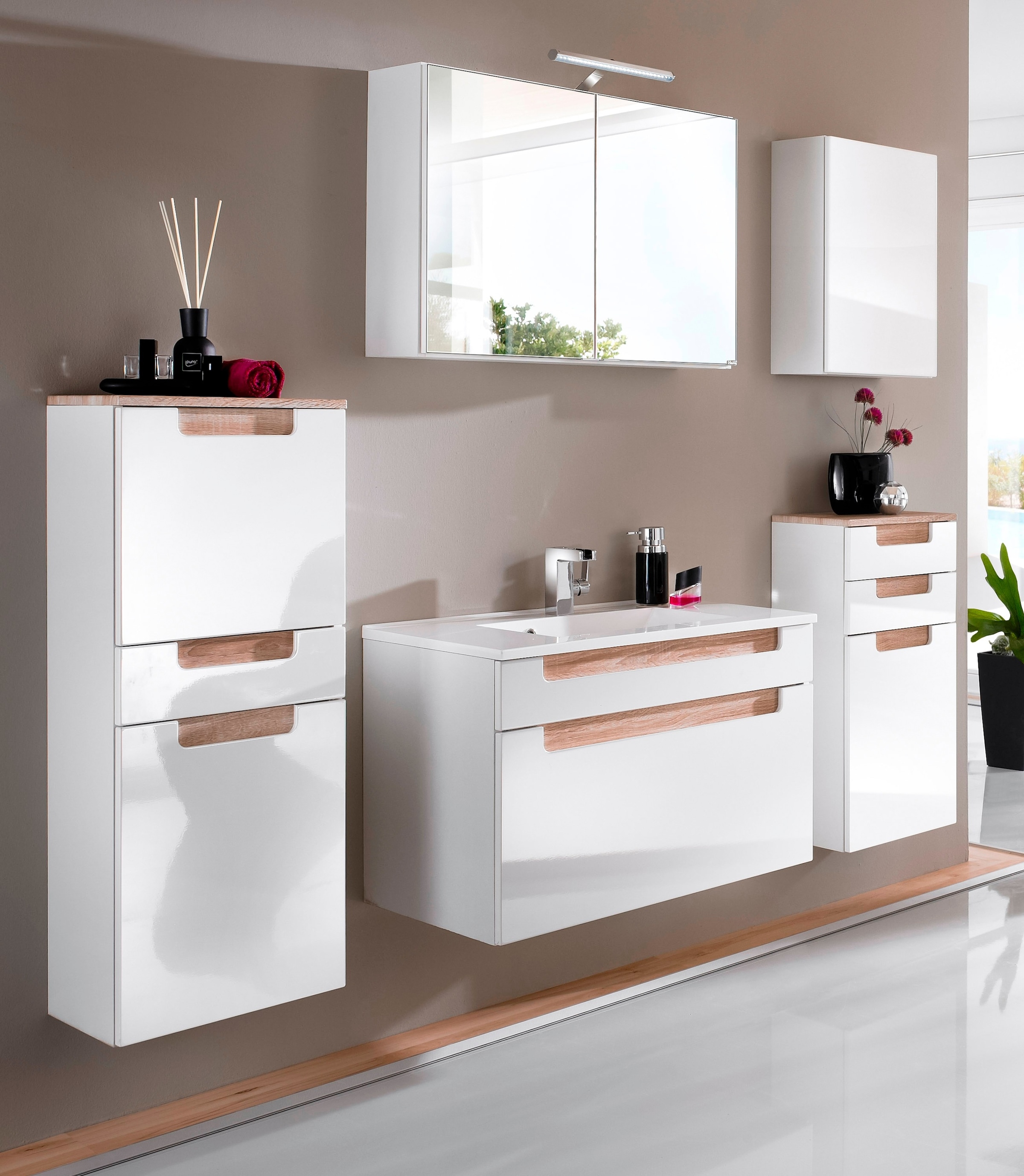 welltime Unterschrank »Siena« Breite 40 cm, mit hochglänzenden Fronten