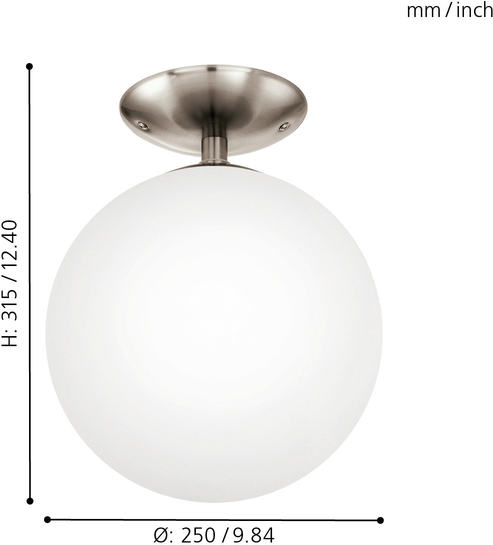 EGLO Deckenleuchte »RONDO«, 1 flammig, Leuchtmittel E27 | Leuchtmittel wechselbar-ohne Leuchtmittel, Deckenlampe