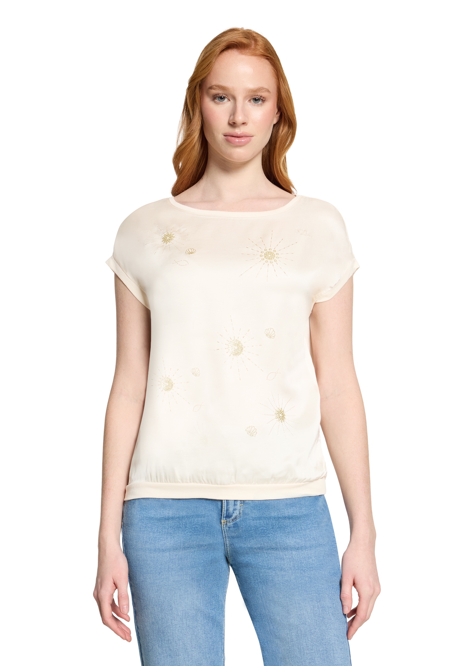 Cartoon Rundhalsshirt »Casual-Shirt mit Rippbündchen«