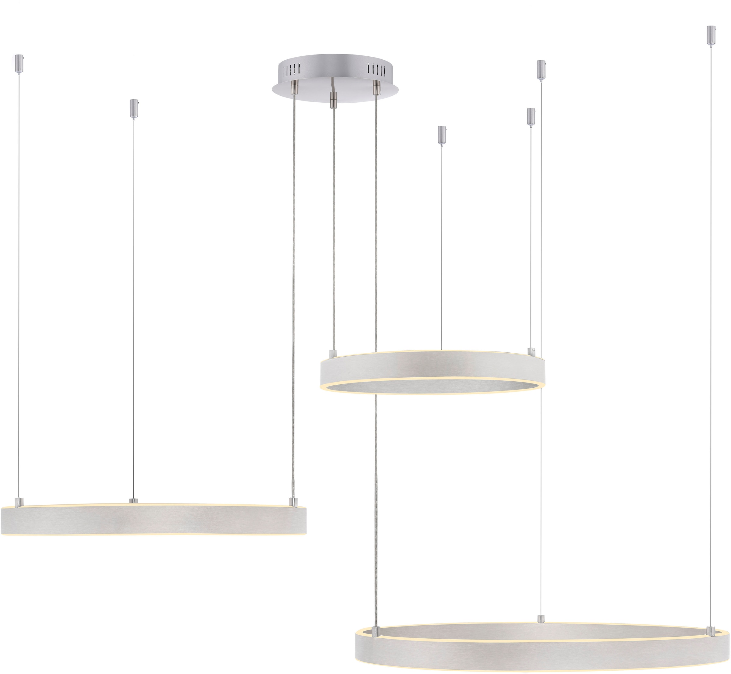 JUST LIGHT Pendelleuchte »LILLUTI«, 2 flammig, Leuchtmittel LED-Board | LED fest integriert, Fernbedienung, Funk inkl., separat steuerbar über FB, Fer