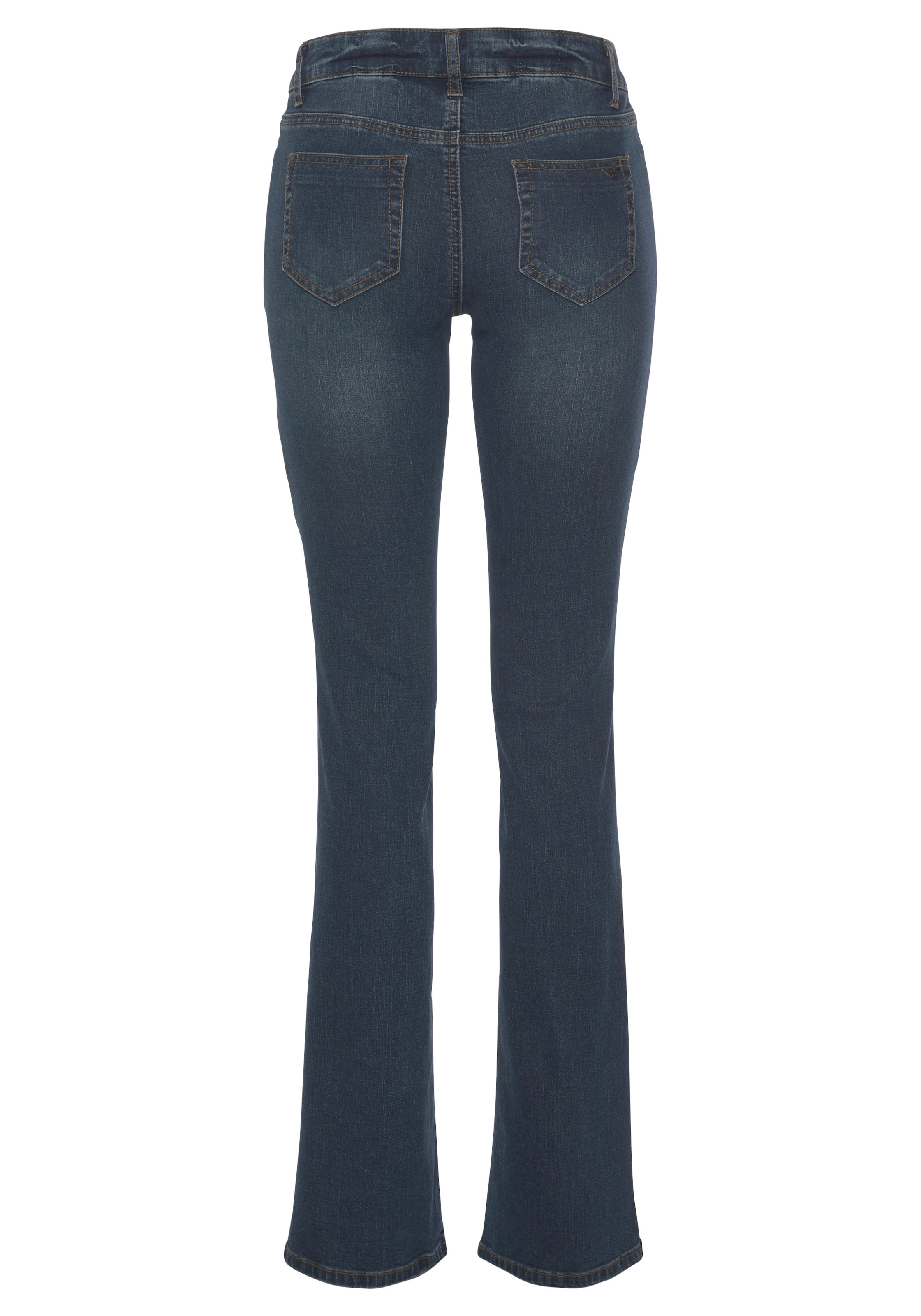 Arizona Bootcut-Jeans »mit Keileinsätzen«, Low Waist