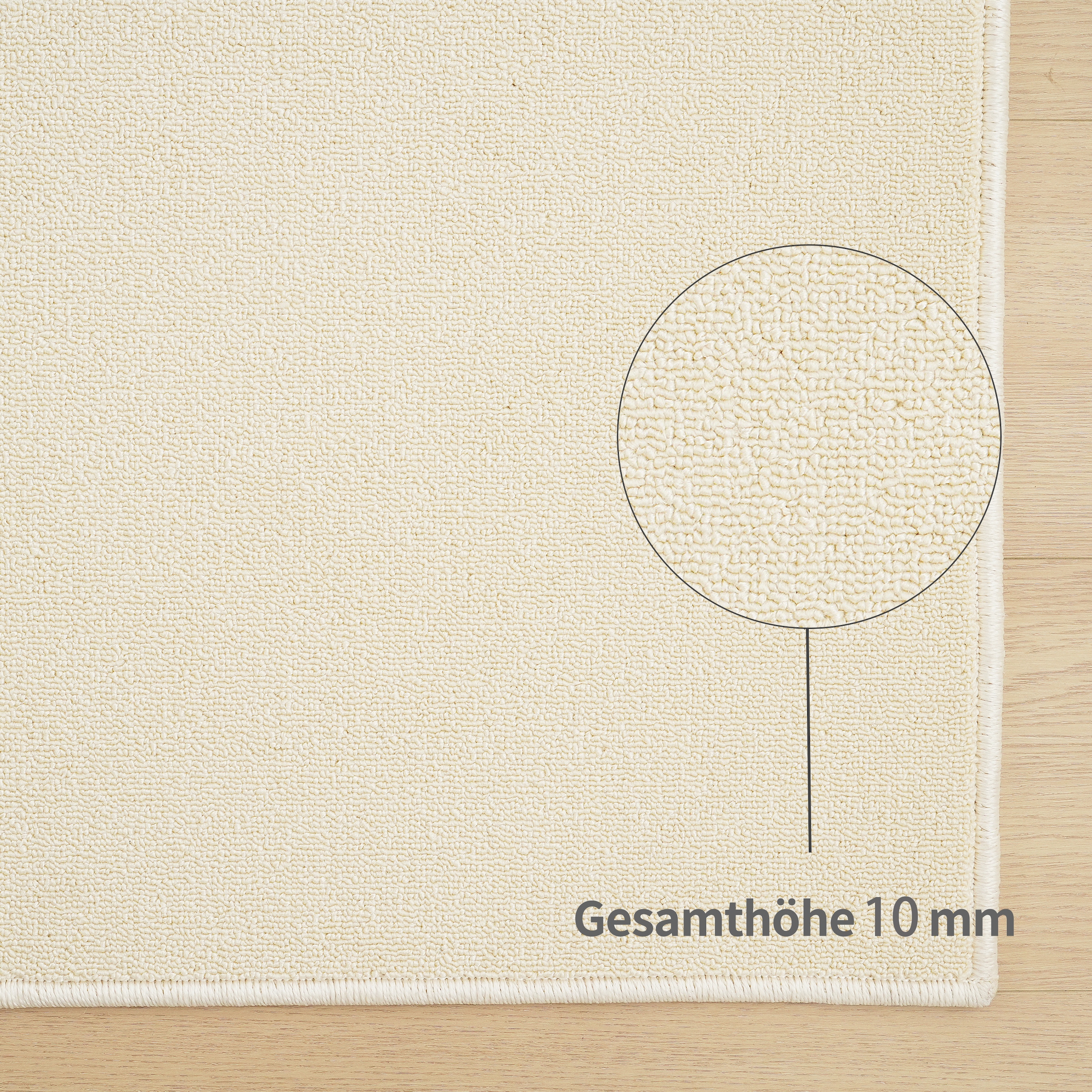 OTTO home Teppich »Jola, Uni-Farben, besonders dichte Qualität, Boho« rechteckig 10 mm Höhe Wohnzimmer, Schlafzimmer, Flur, Kinderzimmer, wasserabweisend