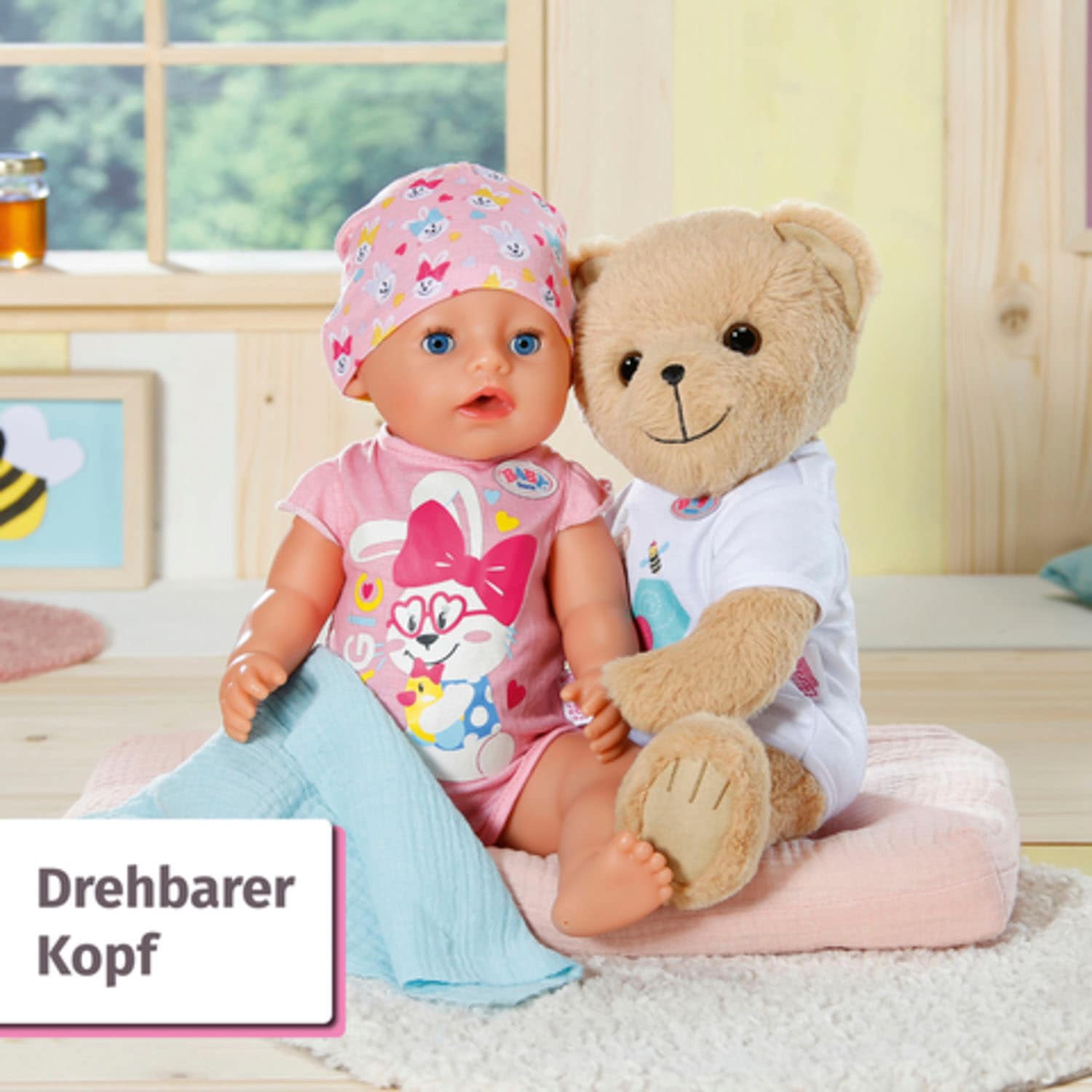 Baby Born Kuscheltier »Teddy Bär, weiß«, inklusive Strampler - Teddybär