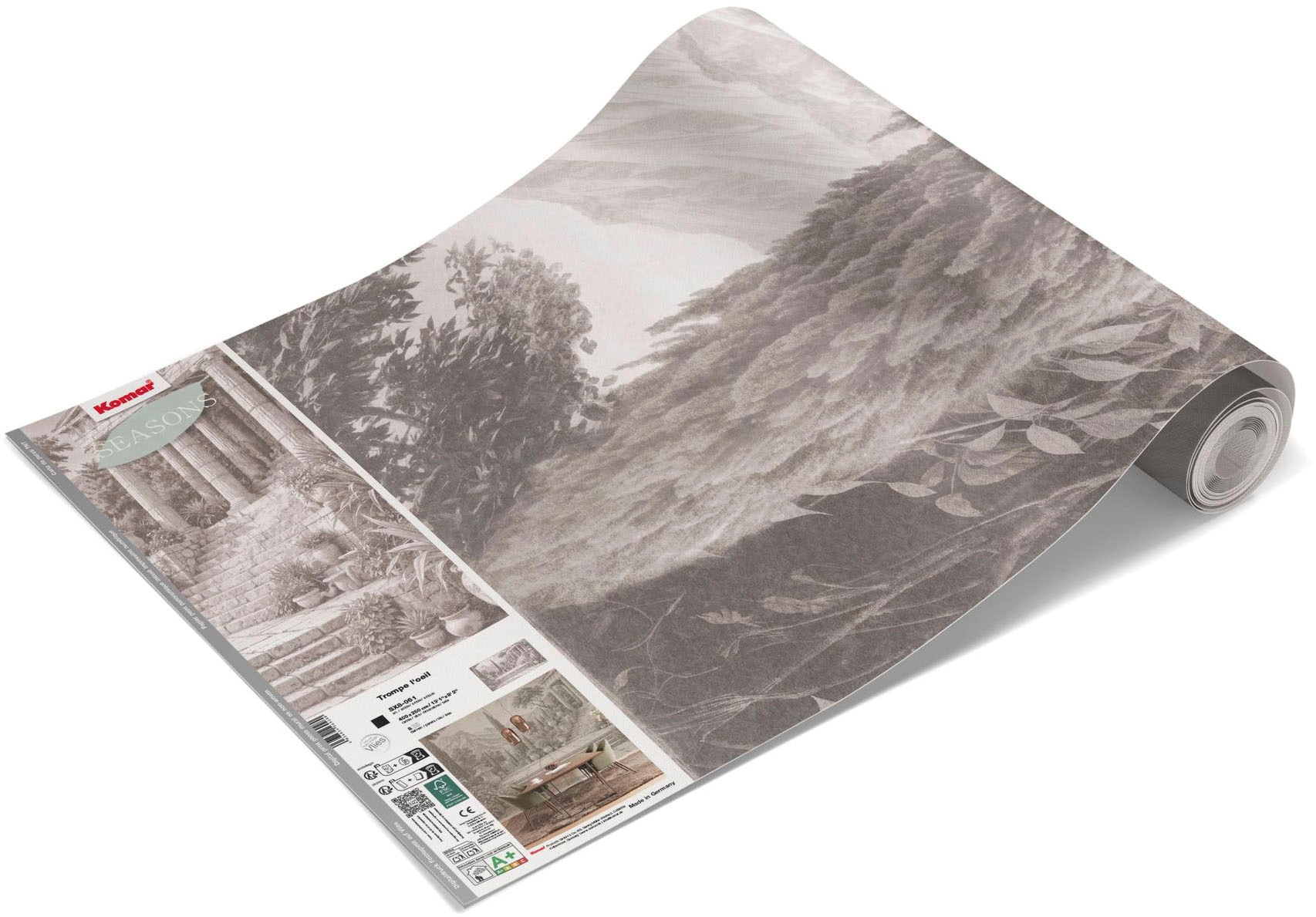 Komar Fototapete »Vlies Fototapete - Trompe l'oeil - Größe 400 x 250 cm« Motiv | bedruckt glatt