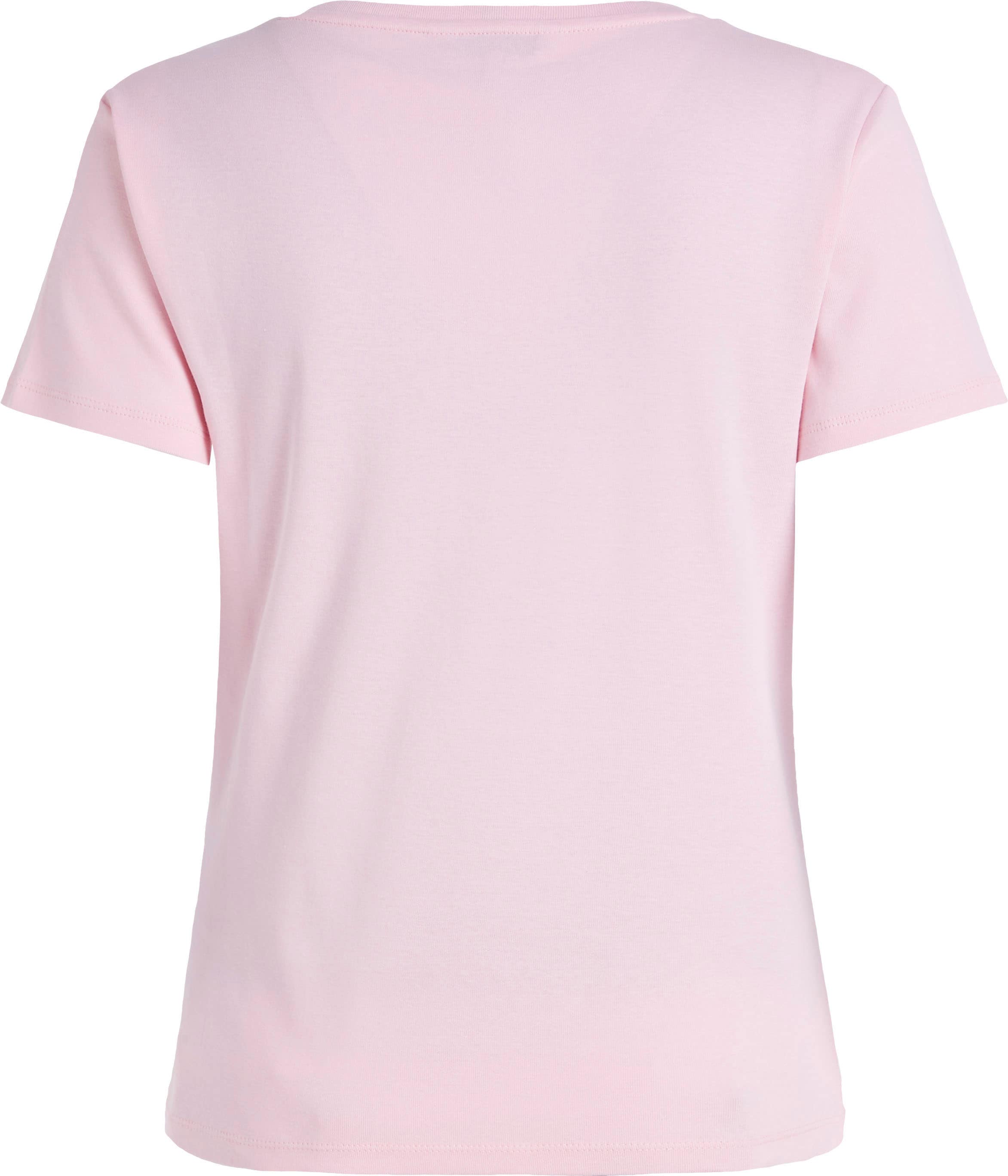 Tommy Hilfiger T-Shirt »SLIM CODY RIB V-NECK SS«, mit dezenter  Logostickerei bei ♕