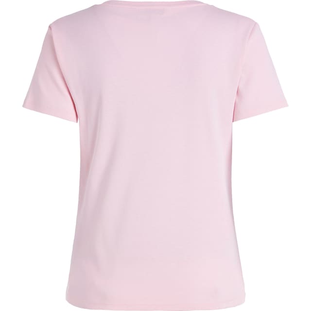Tommy Hilfiger T-Shirt »SLIM CODY RIB V-NECK SS«, mit dezenter  Logostickerei bei ♕