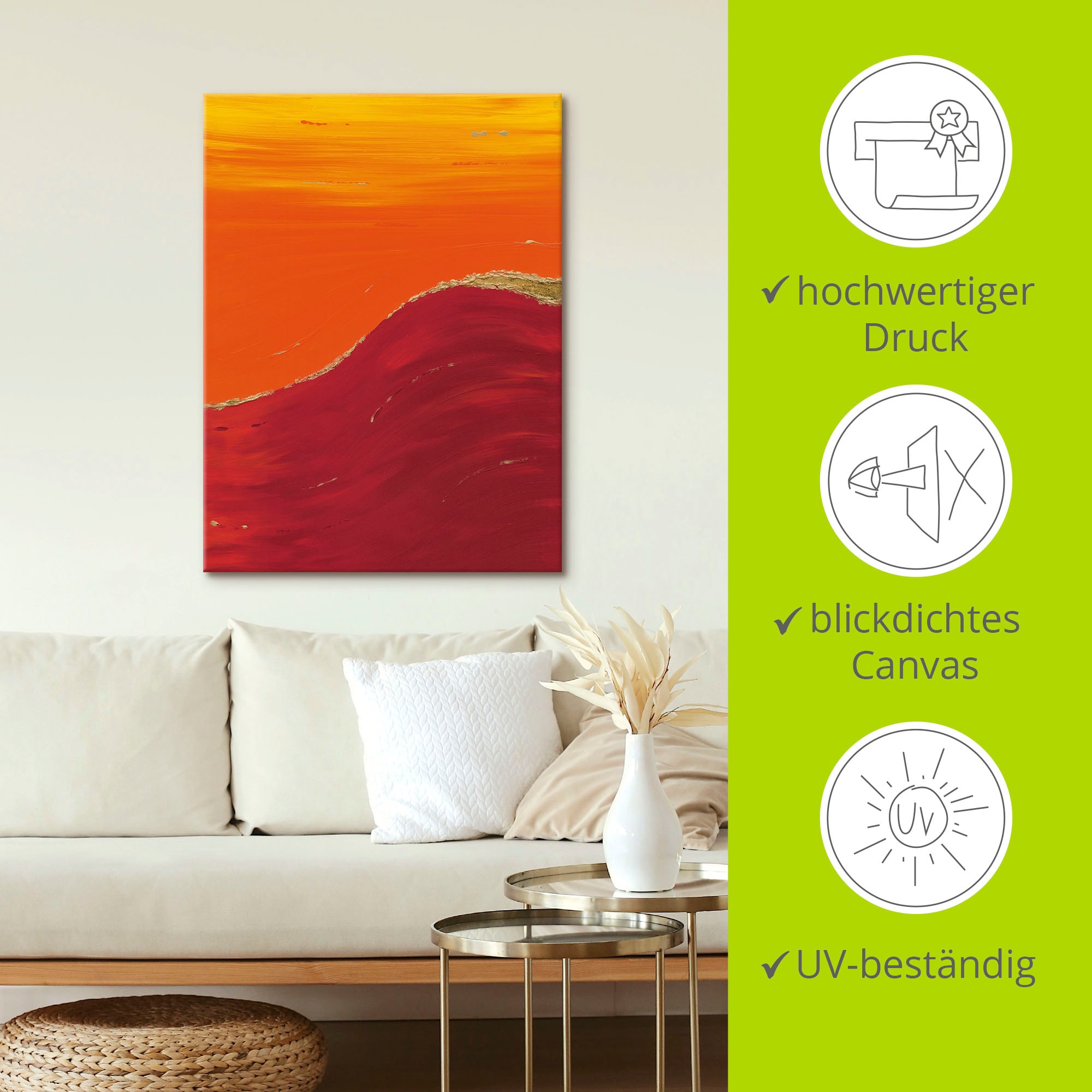 Artland Wandbild »Raum II«, Gegenstandslos, (1 St.), als Leinwandbild, Wandaufkleber in verschied. Größen