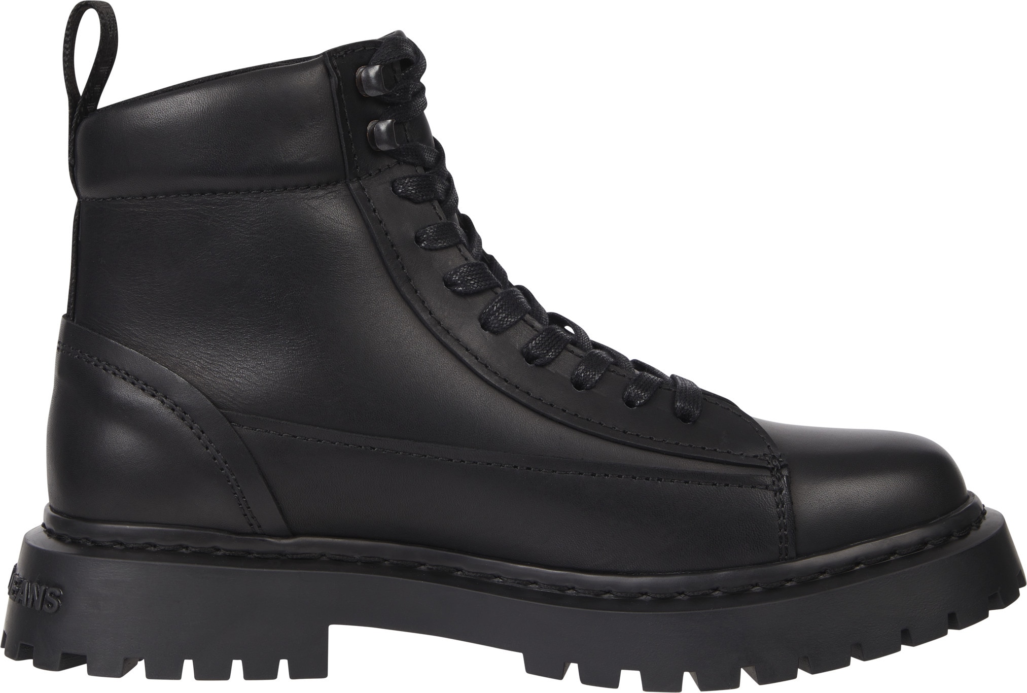 Tommy Jeans Schnürstiefelette »TJM LACE UP BOOT«, Blockabsatz, Schnürboots in derber Optik