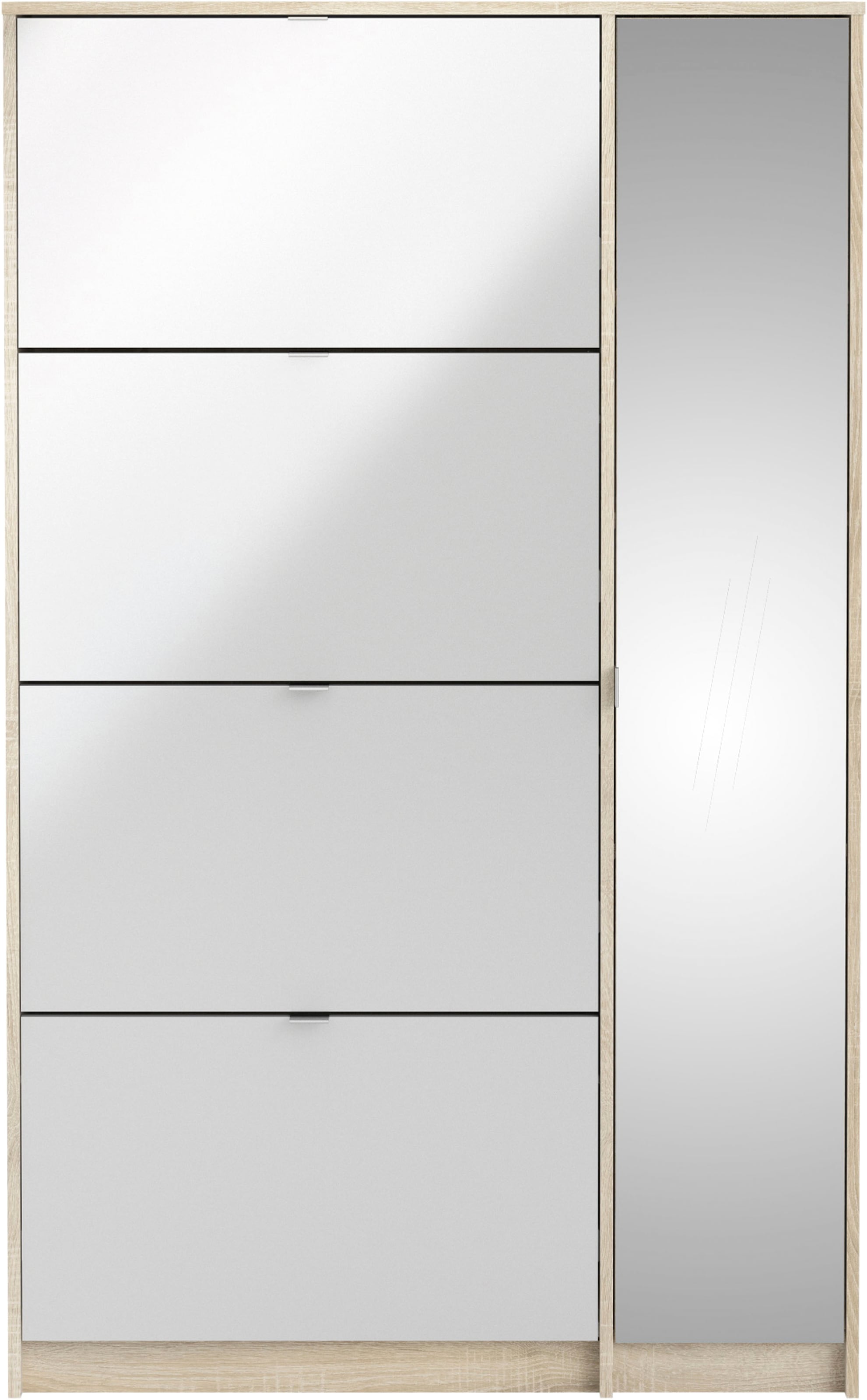 INOSIGN Schuhschrank »Shoes Schuhaufbewahrung, Schuhkommode, Schuhregal,« mit 3 Klappen, 2 Böden und 1 Tür, Breite 98,8 cm Höhe 162 cm