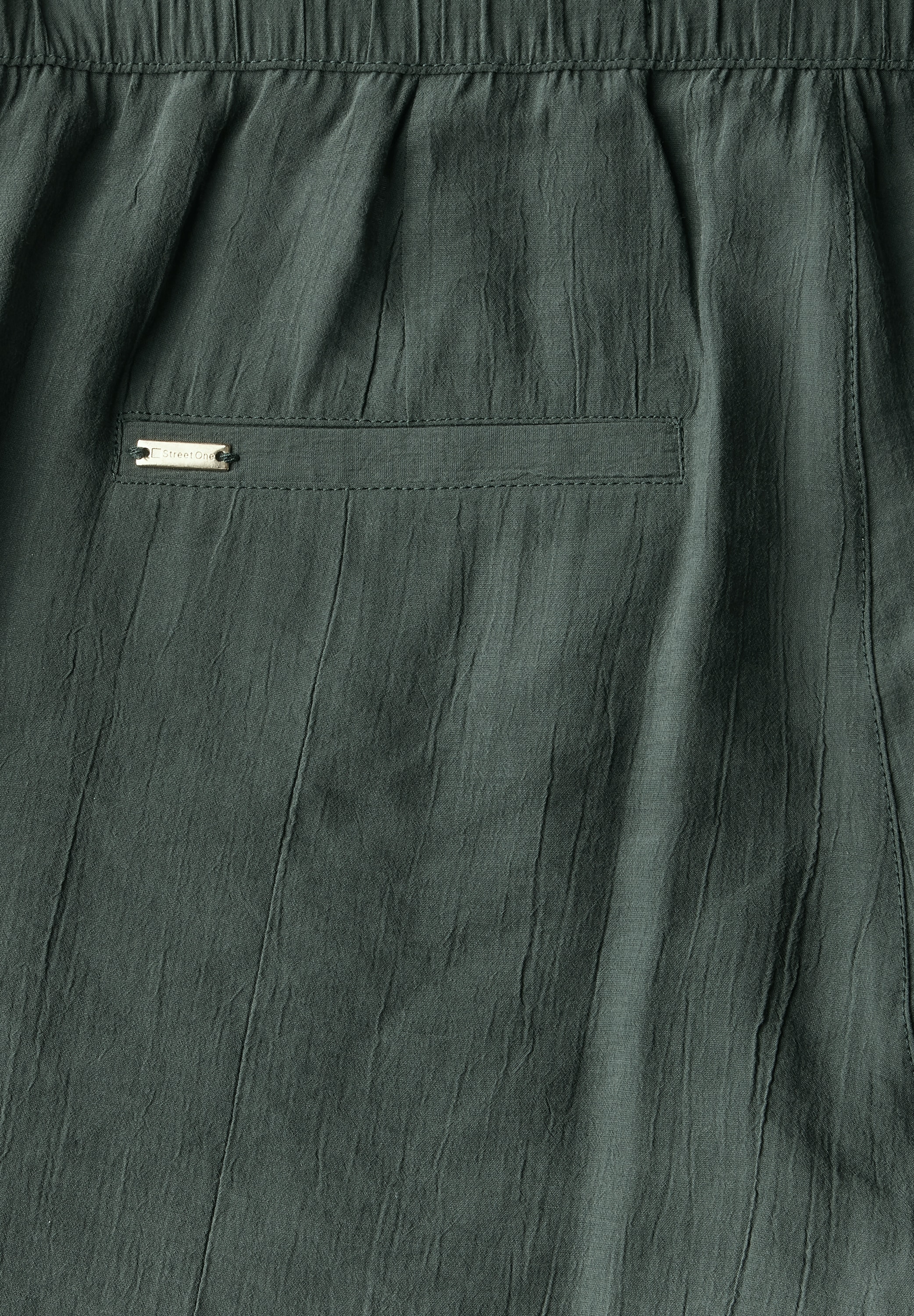 STREET ONE Stoffhose, mit Crinkle-Struktur, Wide Leg