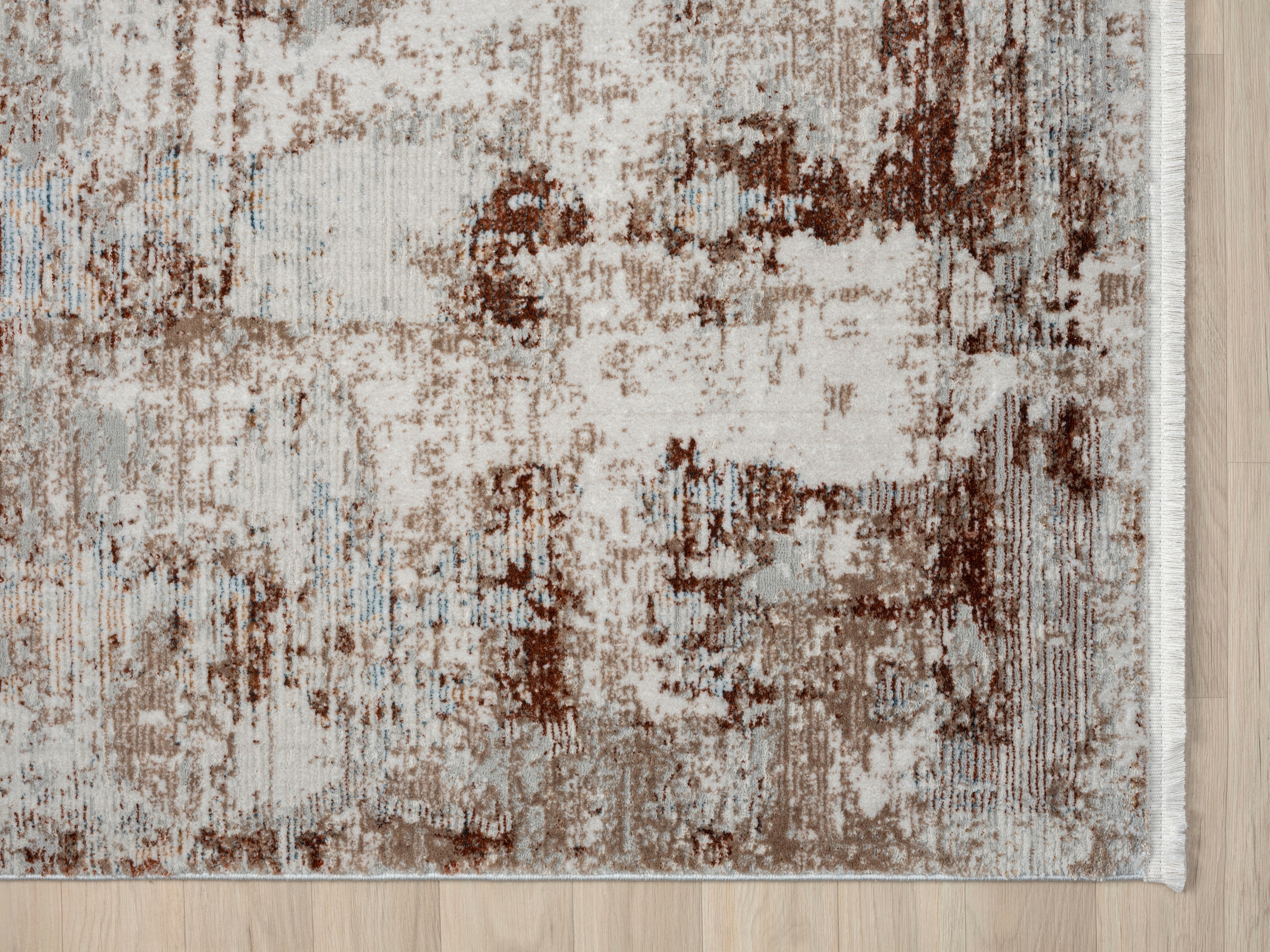 Myflair Möbel & Accessoires Teppich »Esme 2« rechteckig 8 mm Höhe Kurzflor, Vintage Look, mit Fransen, besonders weich durch Microfaser