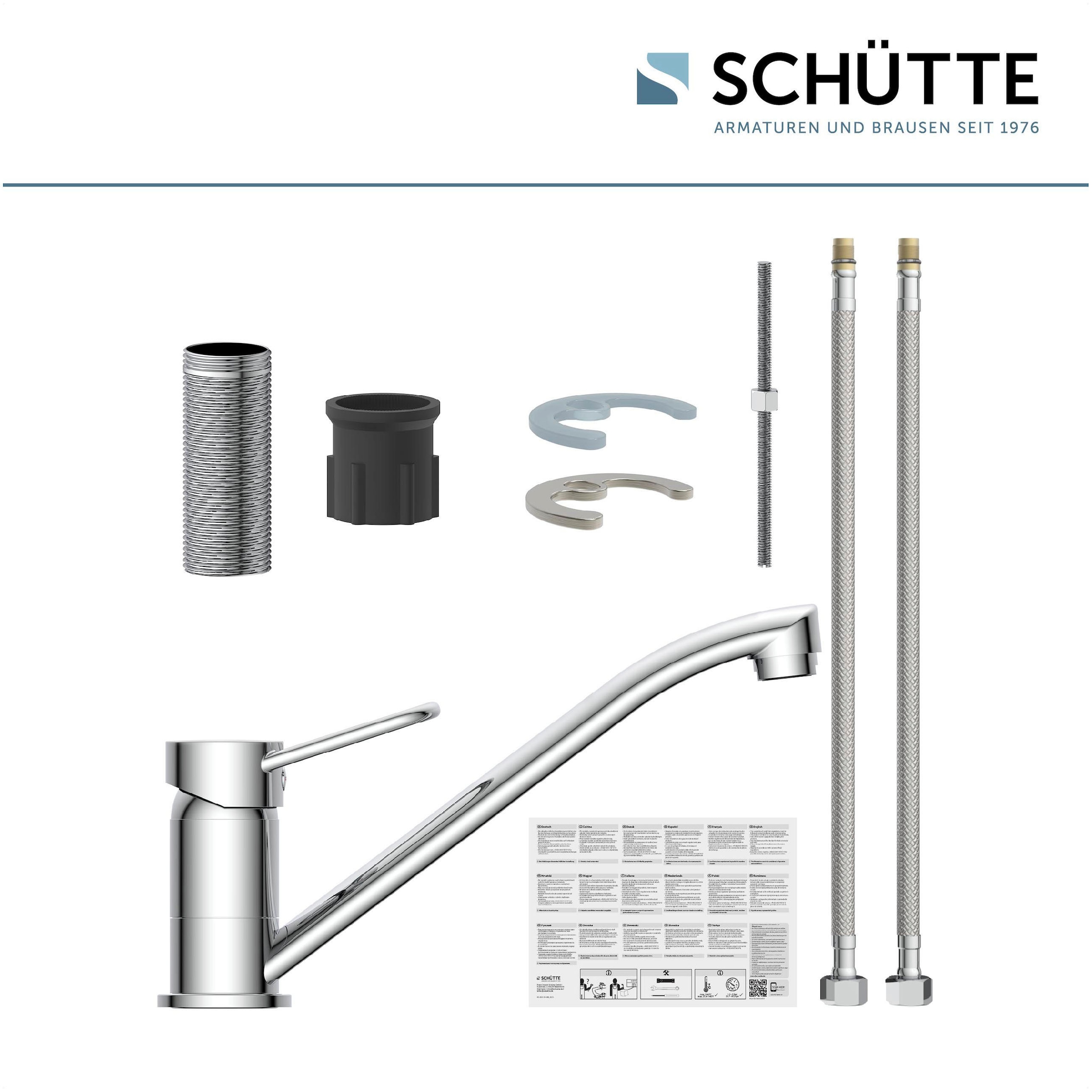 Schütte Spültischarmatur »Birte« 360° schwenkbarer Wasserhahn Küche, Mischbatterie, Chrom, Hochdruck