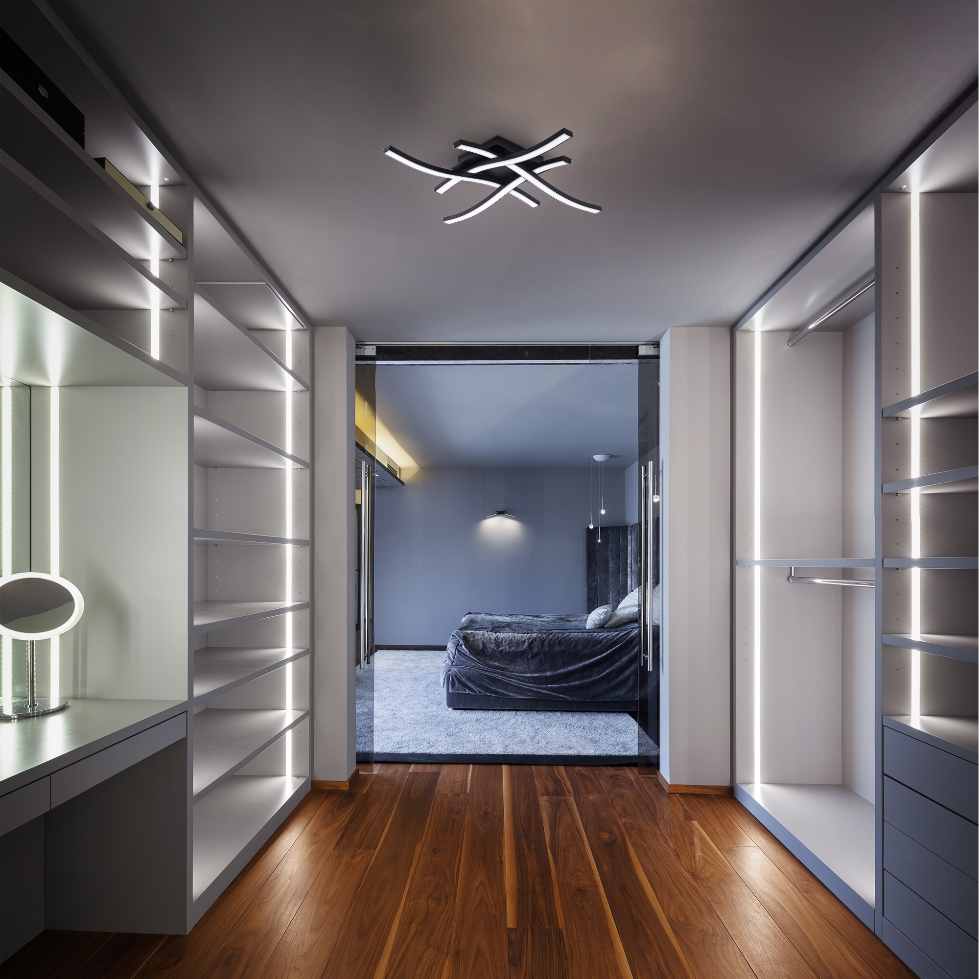 B.K.Licht LED Deckenleuchte »BKL1431 LED Deckenlampe, Wohnzimmerlampe, Deckenstrahler« LED-Modul 1 Stk. Neutralweiß 4.000K, 2.200Lm, 20 Watt, IP20  42,5x42,5x7 cm, Schwarz