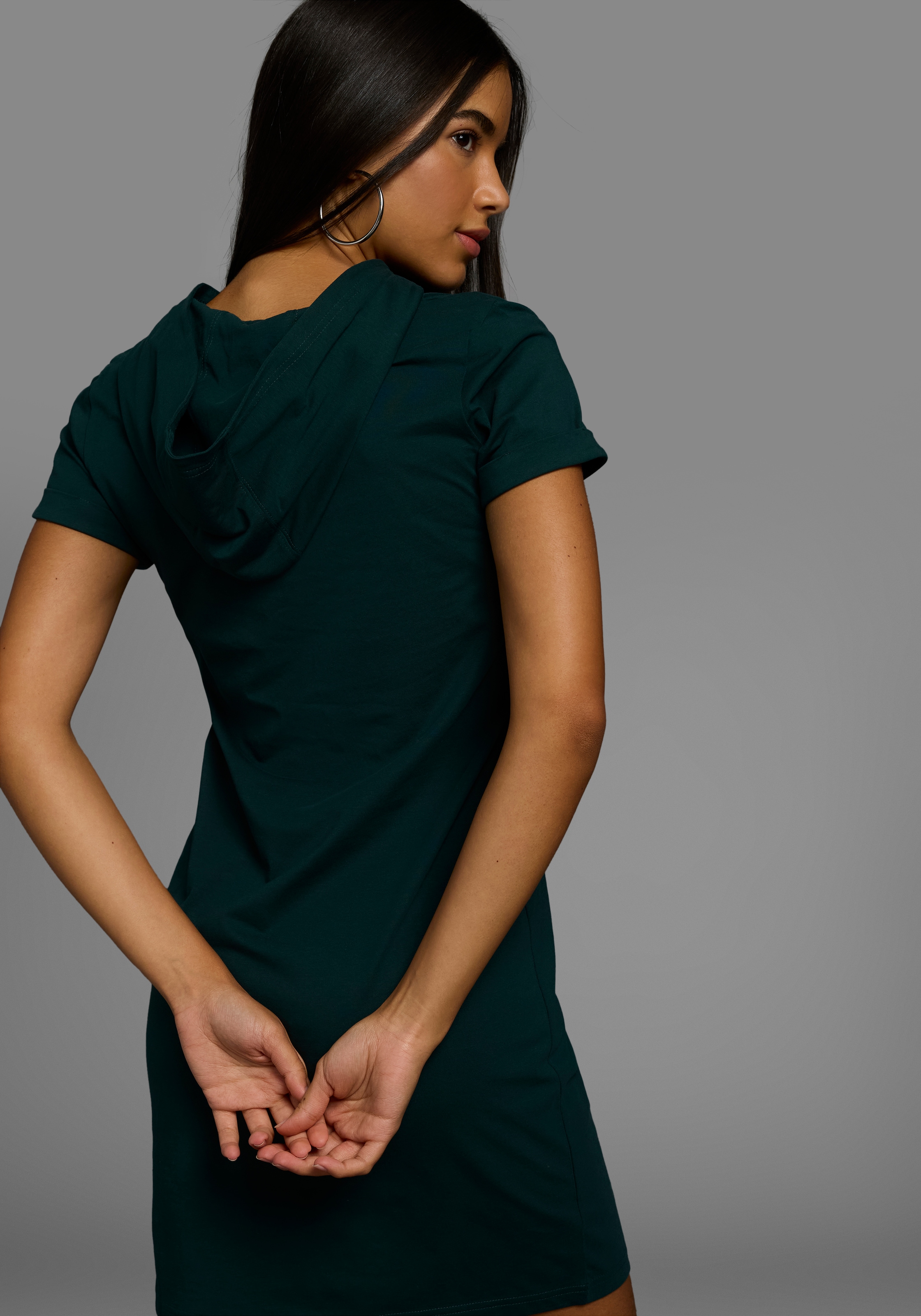 KangaROOS Sweatkleid, aus weichem Jersey mit Kapuze - NEUE KOLLEKTION