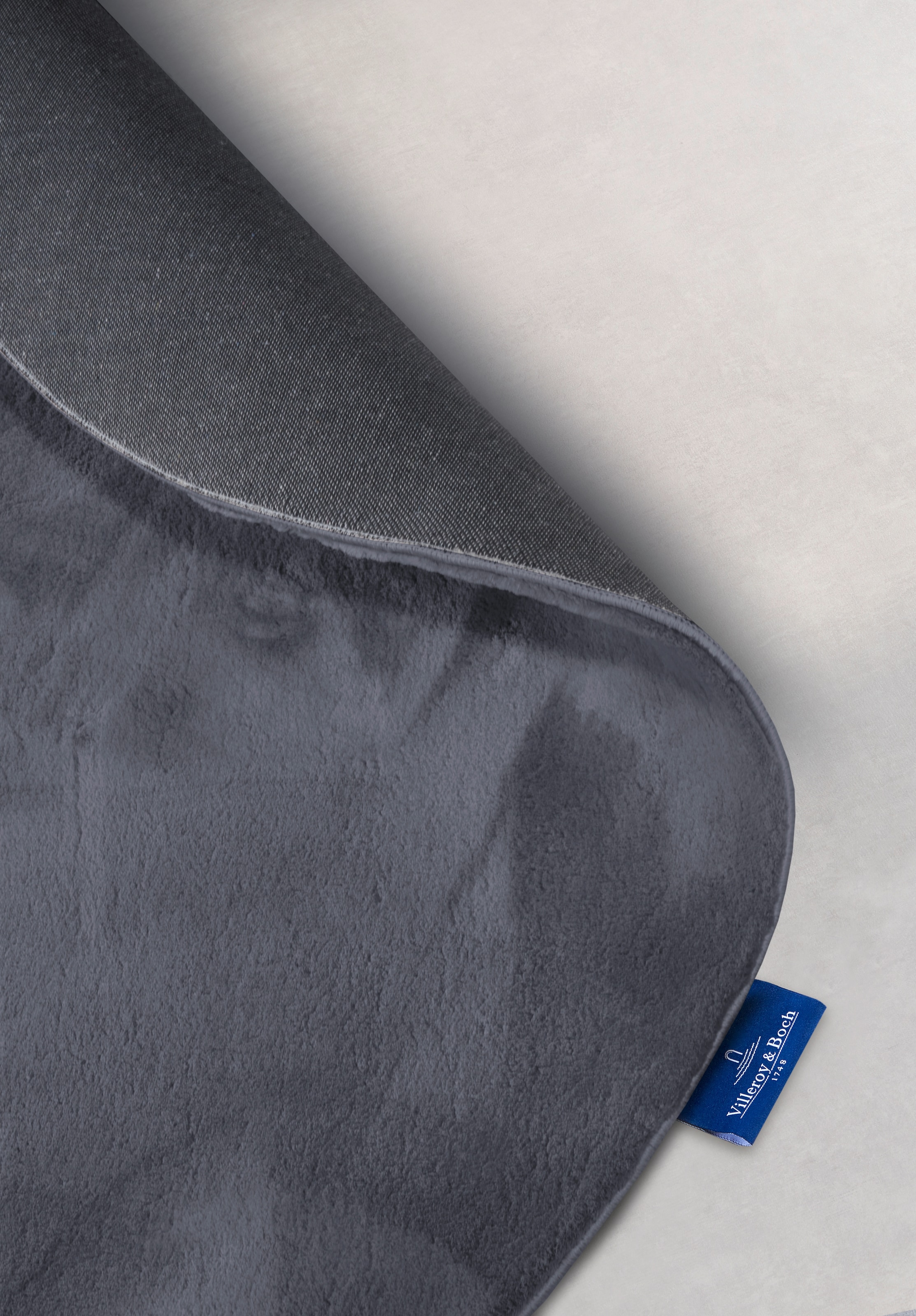 Villeroy & Boch Teppich »Leon«, rund, 15 mm Höhe, Langflor, Shaggy, einfarbig, flauschig, weich, glänzend, modern, uni