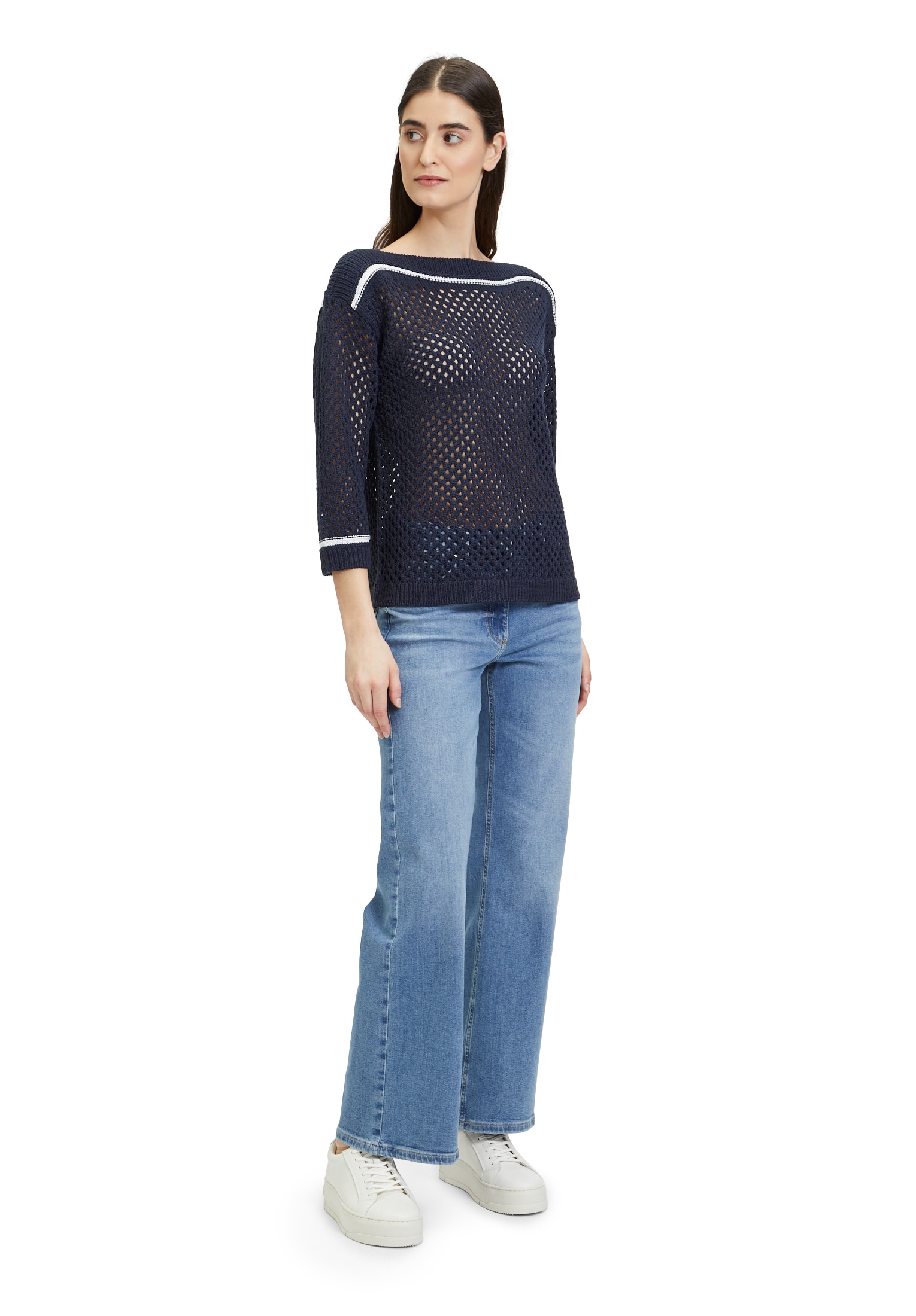 Betty Barclay Rundhalspullover »Lochstrick-Pullover mit Strickdetails«