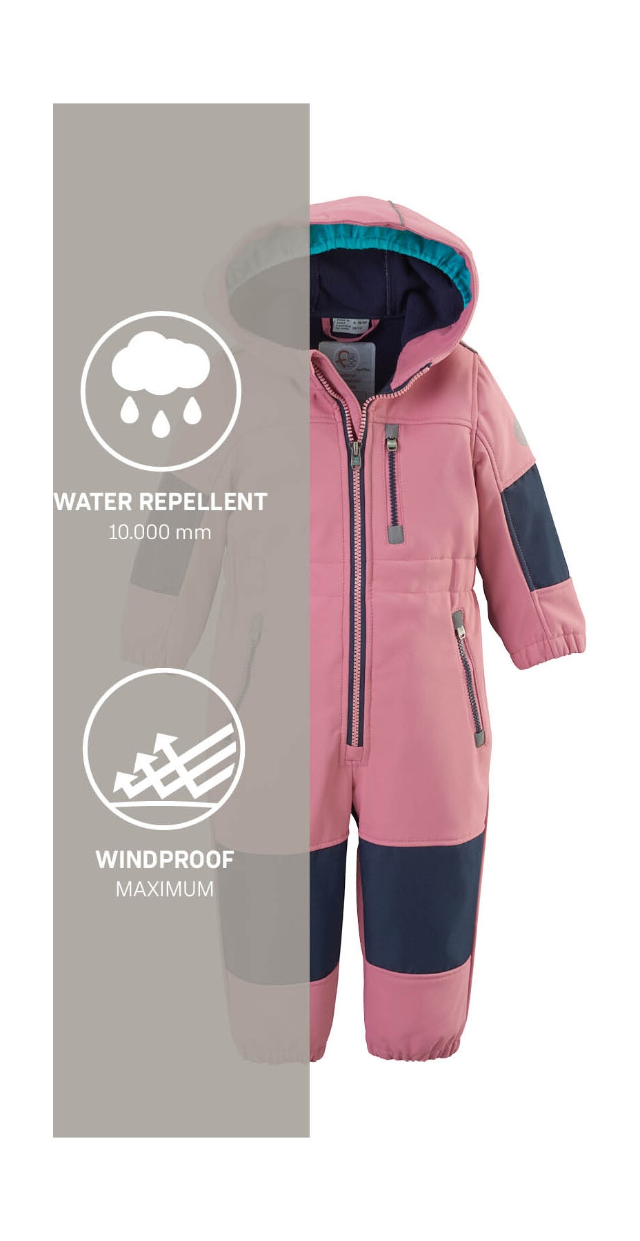 first instinct by killtec Overall »FIOW 35 MNS ONPC«, Softshellanzug mit Fleece Innen, wasserabweisend, winddicht