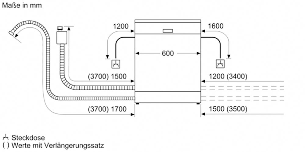 SIEMENS Unterbaugeschirrspüler »SN43ES02AE«, iQ300, SN43ES02AE, 13 Maßgedecke