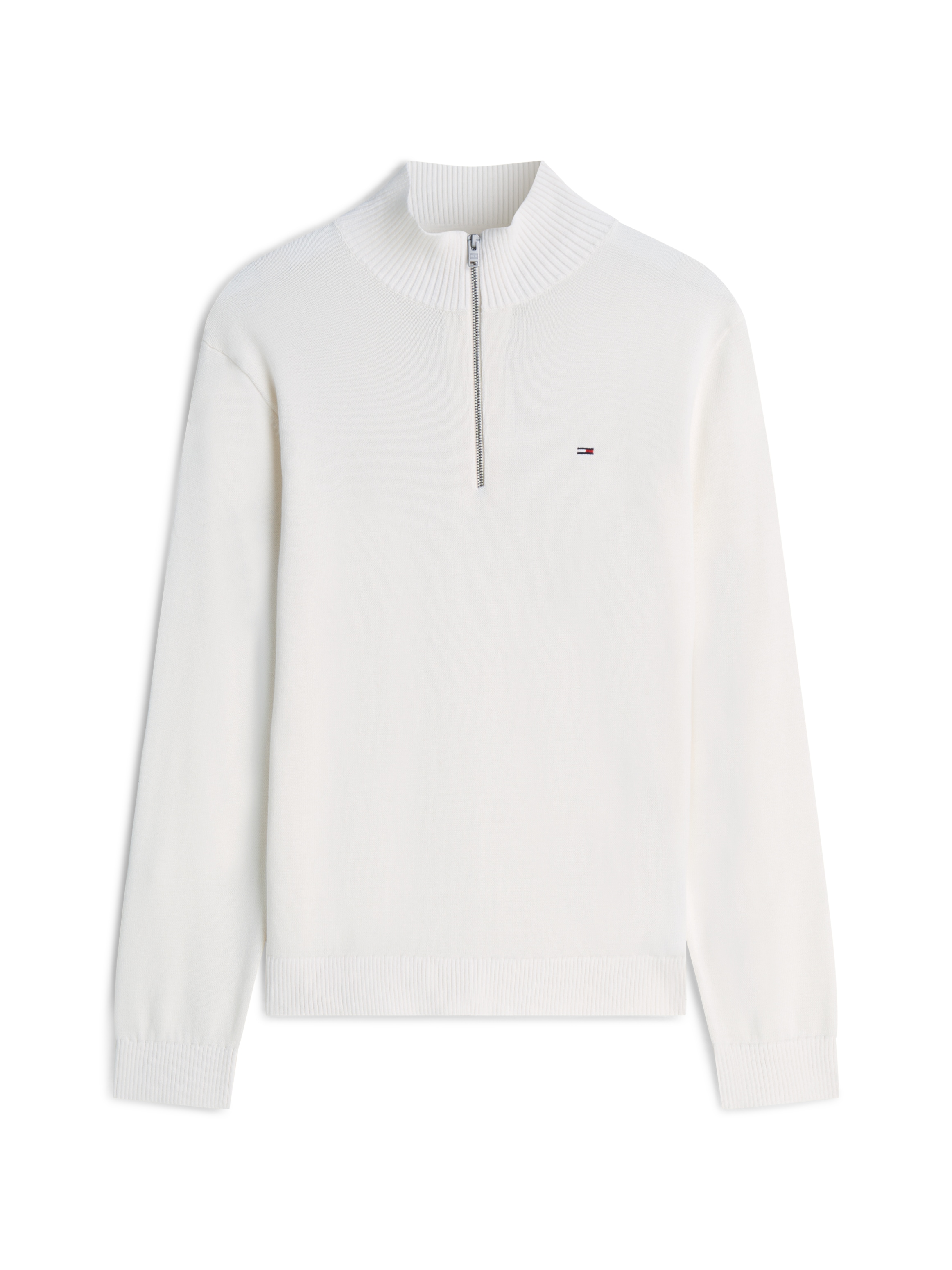 Tommy Jeans Strickpullover »TJM SLM ESS LIGHT ¼ ZIP SWTR EXT« Mit Rundhalsausschnitt