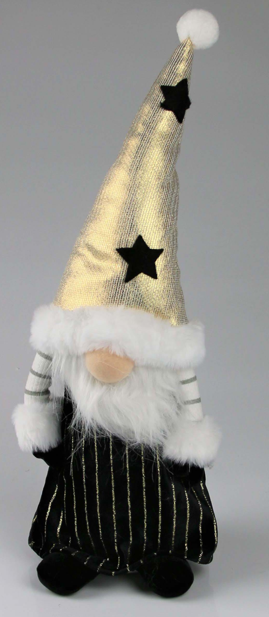 AM Design Weihnachtsfigur »Weihnachtsdeko«, mit goldener Mütze und  schwarzen Sternen bequem kaufen