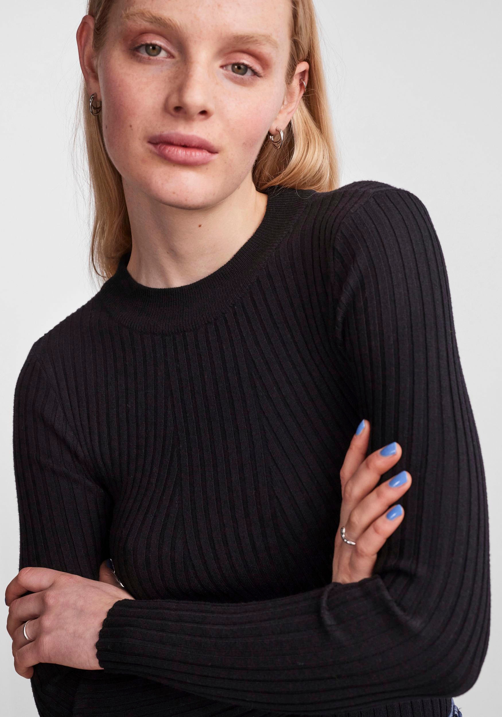 pieces Rundhalspullover »PCCRISTA LS O-NECK KNIT NOOS BC«