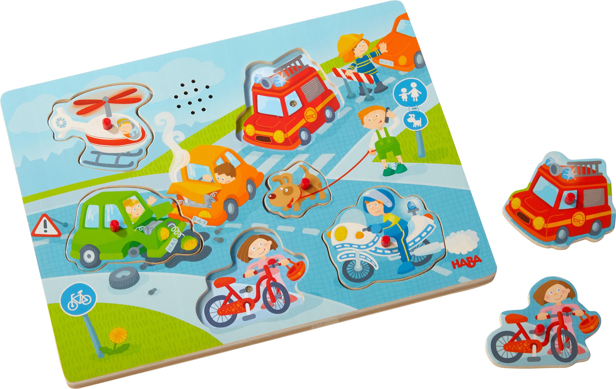 Haba Steckpuzzle »In der Stadt«, (6 tlg.), mit Sound-Effekten