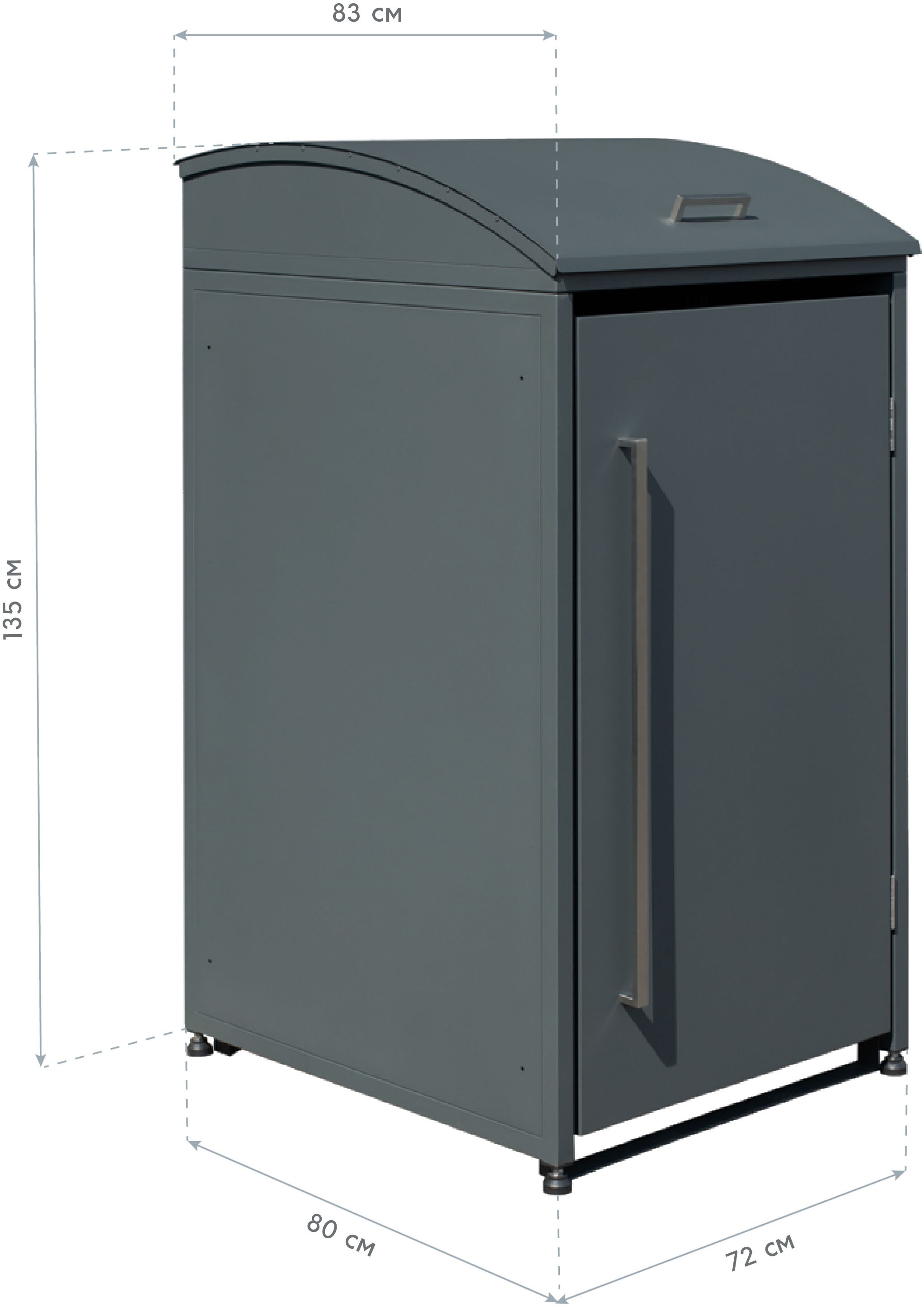 WESTMANN Mülltonnenbox »Moderna 1« Platz für 1 Mülltonne 240 L, BxHxT: 72x83x135 cm