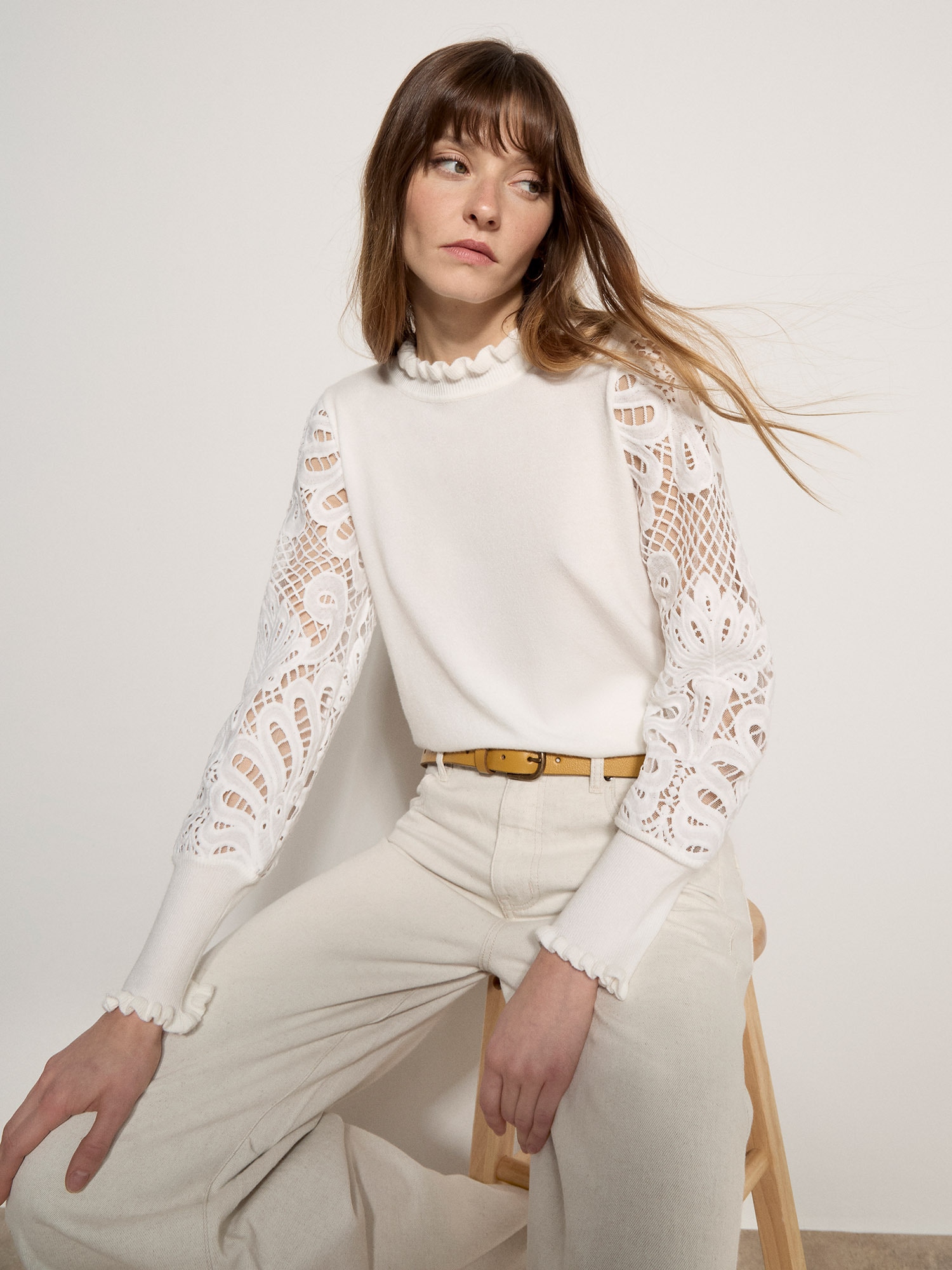 Apricot Strickpullover »Mesh-Pullover« aus Spitze