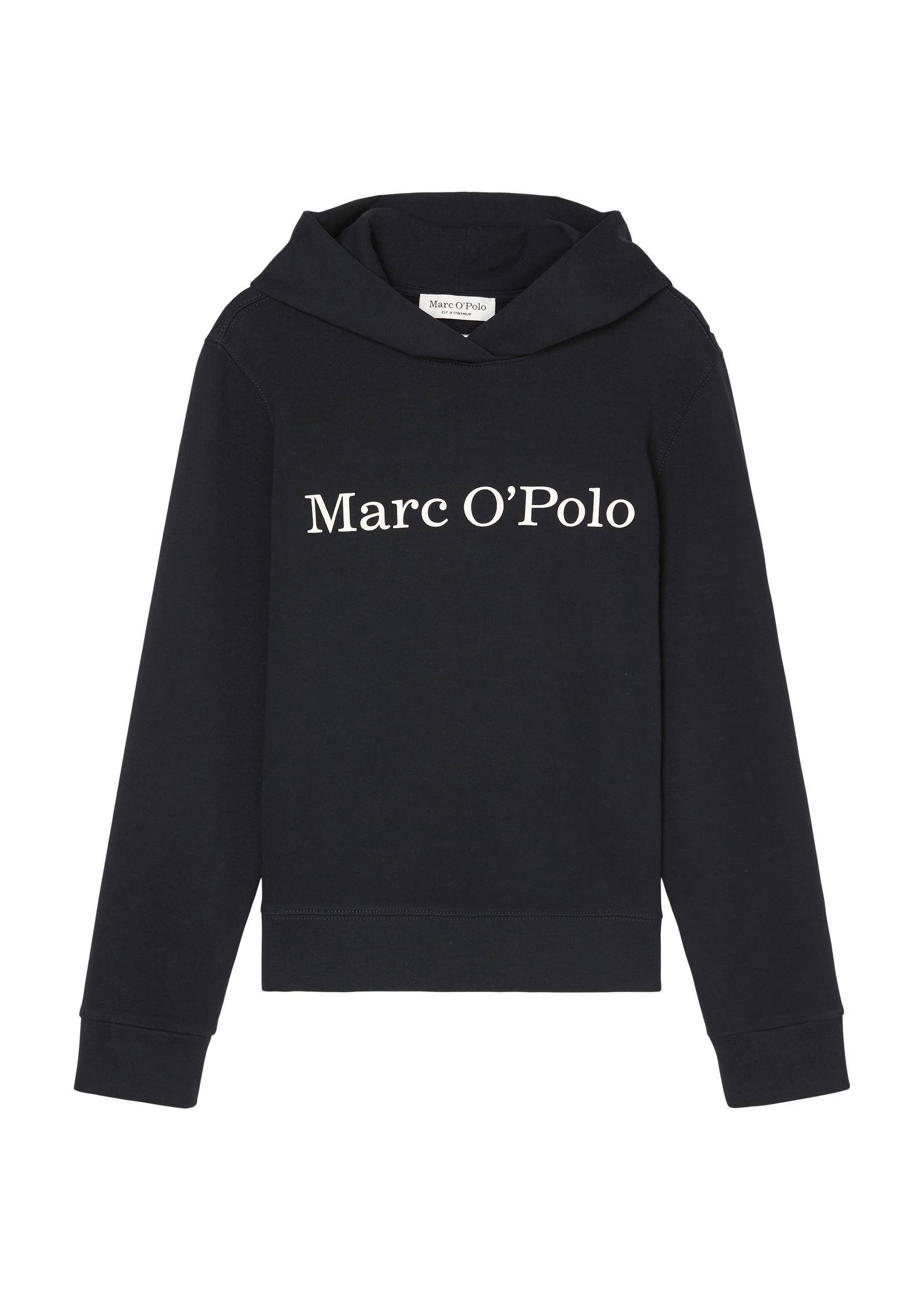 Marc O'Polo Hoodie, auf der Brust ist eine farblich passende Logo-Stickerei