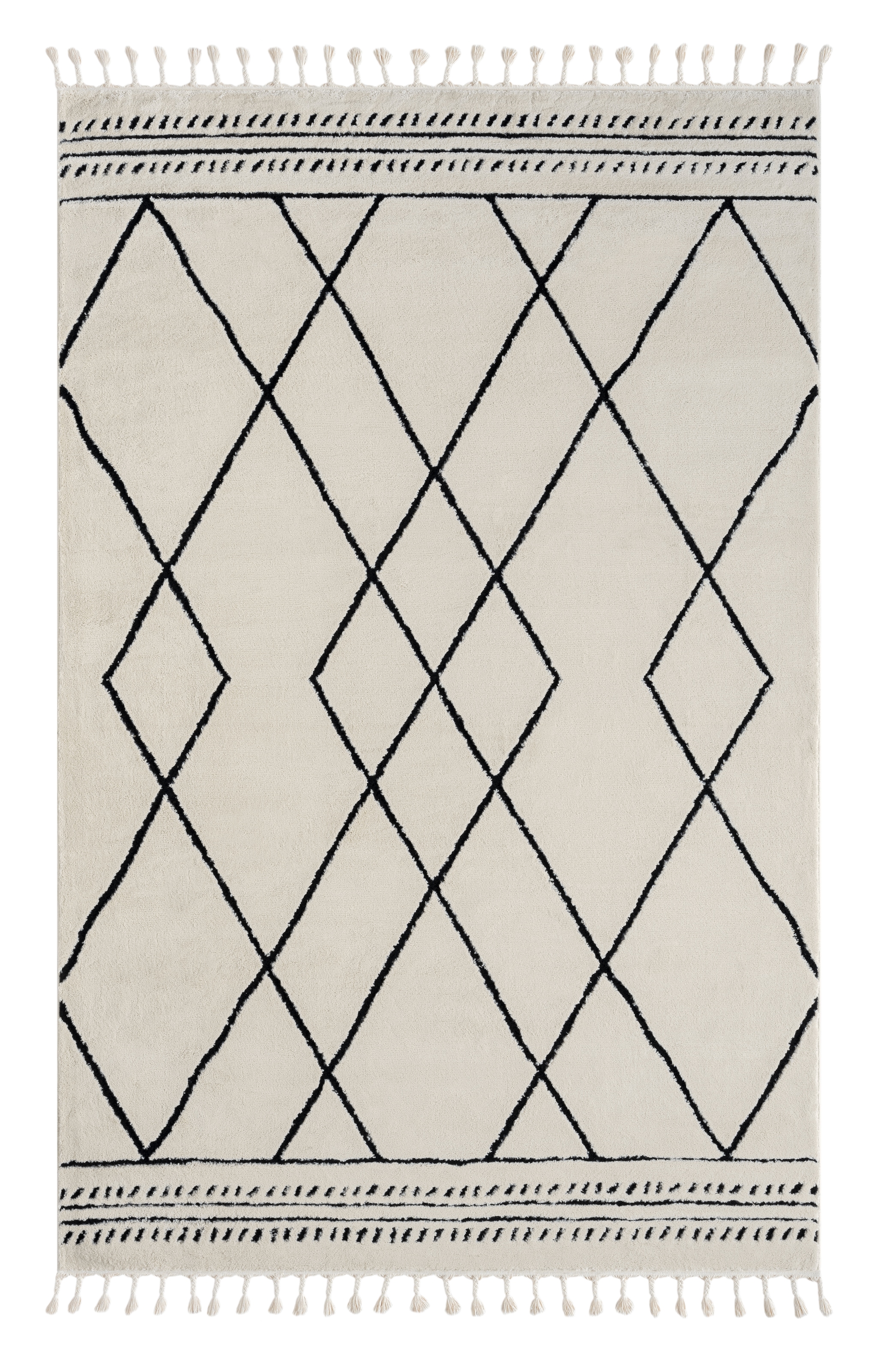 Myflair Möbel & Accessoires Hochflor-Teppich »Moroccan Design Lagerräumung«, rechteckig, 24 mm Höhe, modern, marokkanisches Design, Rauten Muster, weich durch Hochflor