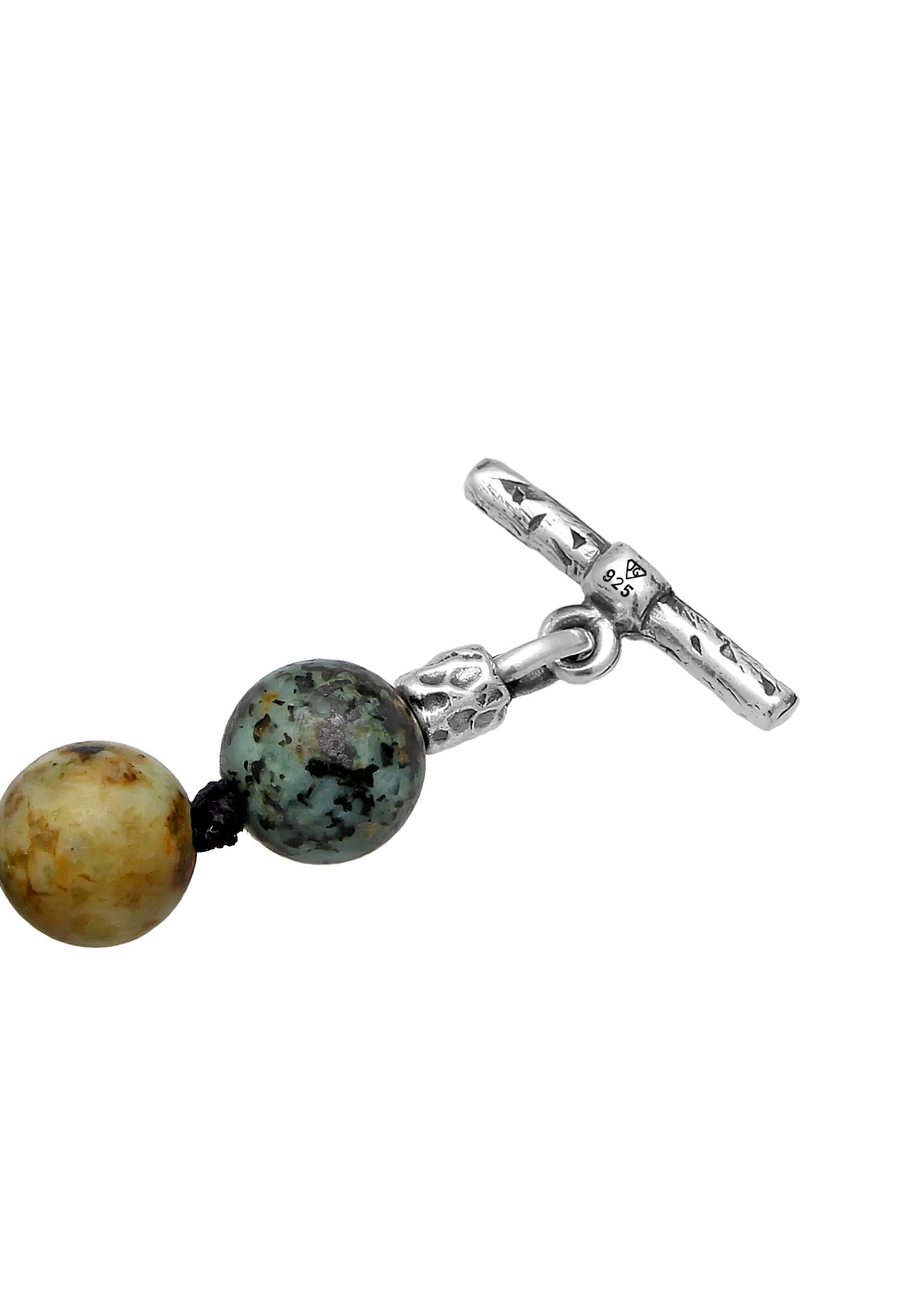 HAZE & GLORY Silberkette »Halskette Türkis Edelstein Perlen 925 Sterling Silber«