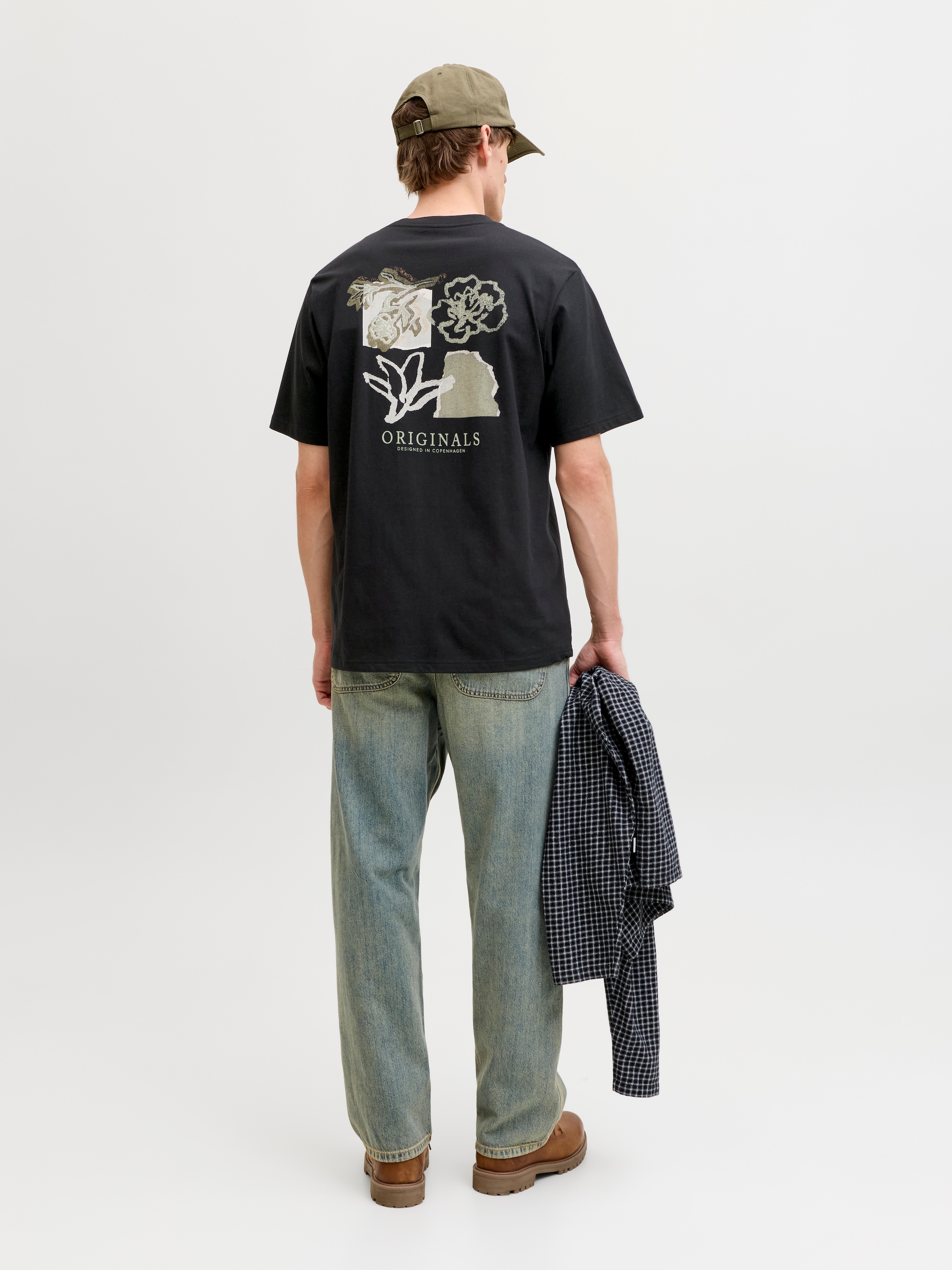 Jack & Jones Kurzarmshirt »JORMONTAUK AOP BACK TEE SS CREW NECK« Baumwolle, regular fit