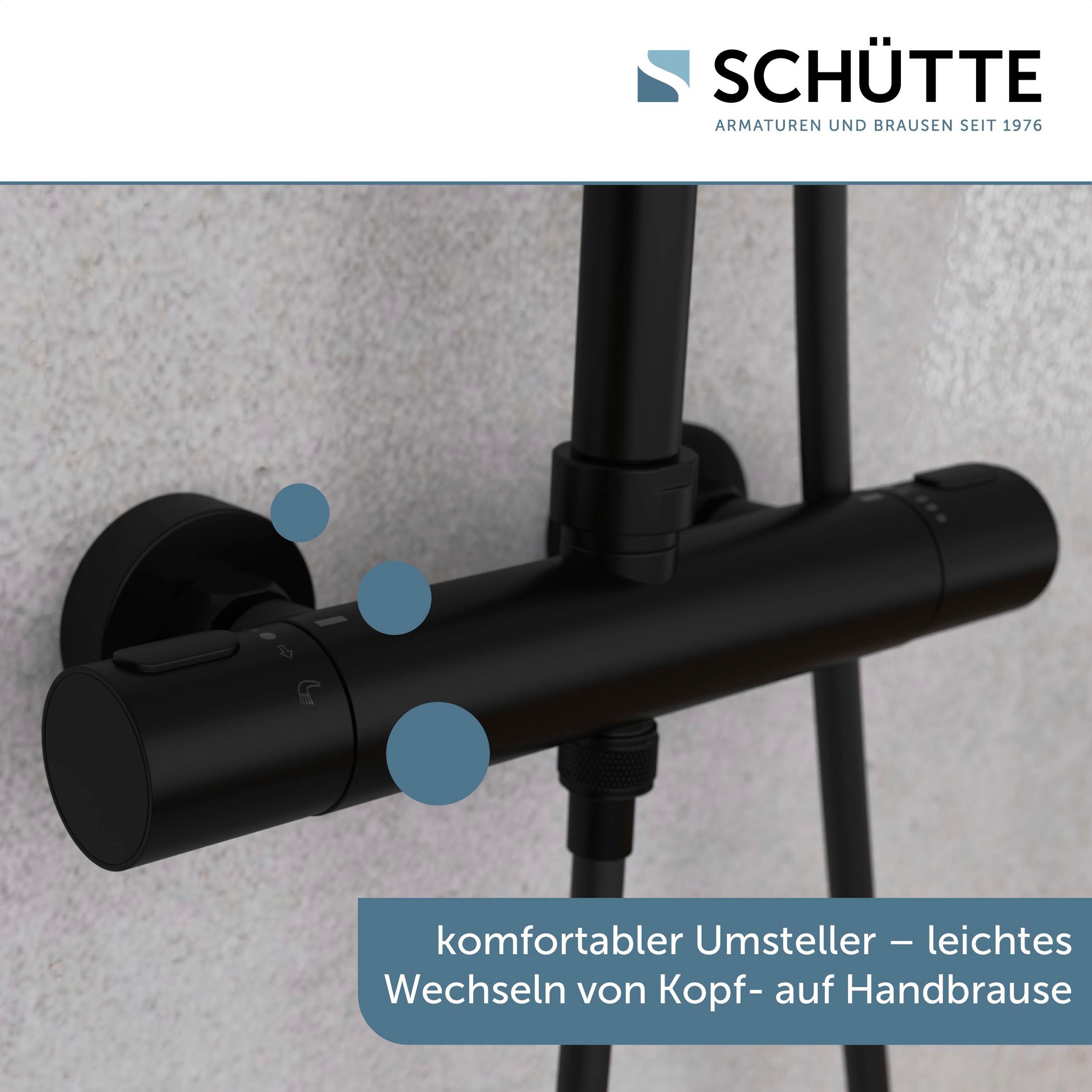 Schütte Brausegarnitur »AQUADUCT«, höhenverstellbar 80-120 cm, Antikalk, wassersparend