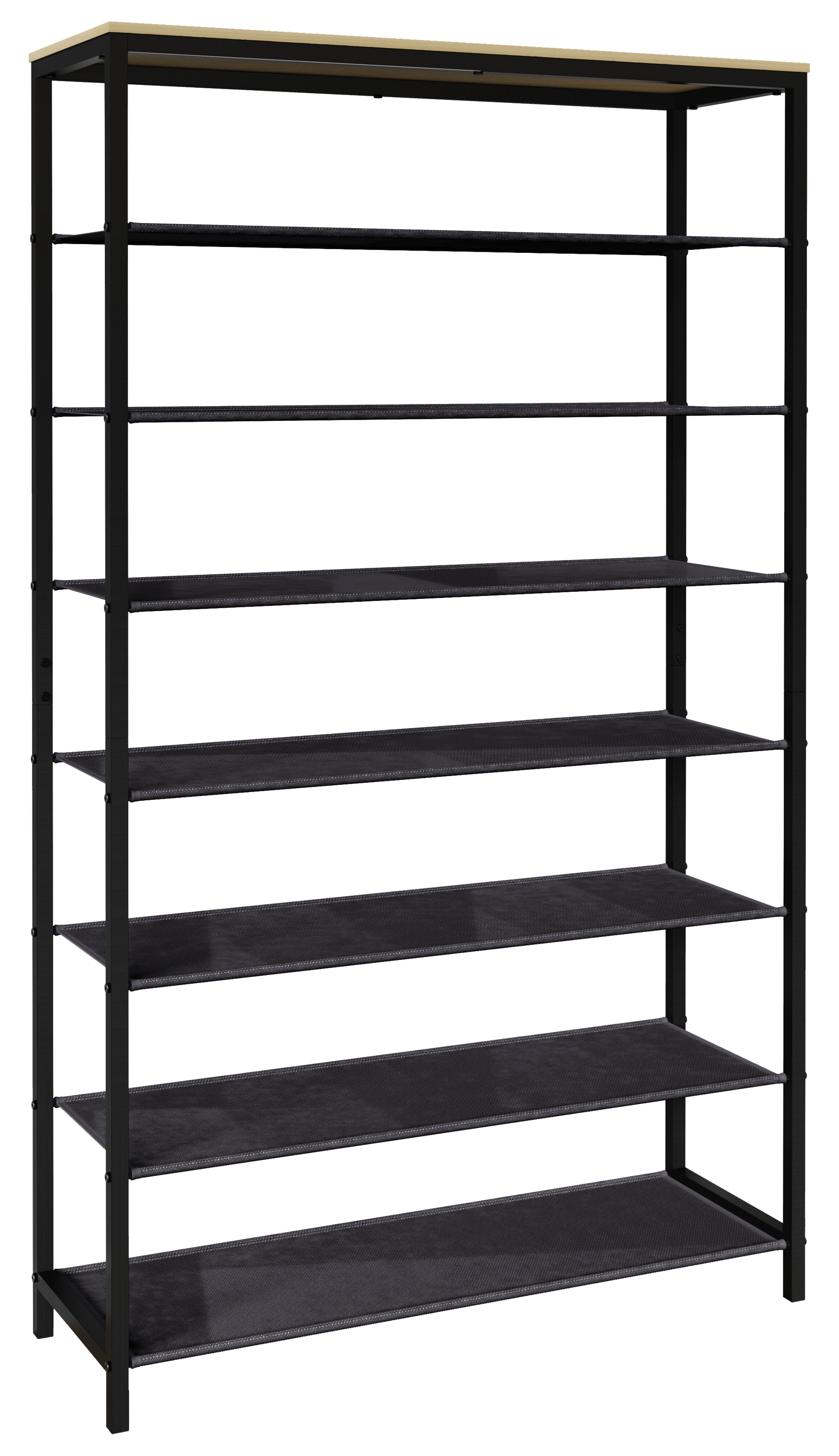 VCM Schuhregal »Metall Holz Schuhregal Schuhablage 7 Fächer Taliro« 1 Stk. tlg.