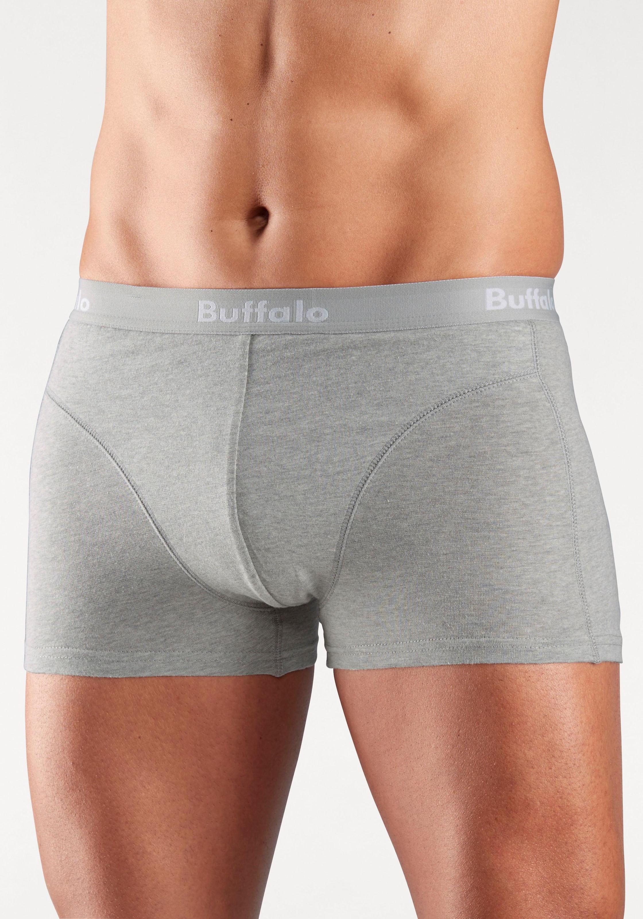Buffalo Boxer »Boxershorts für Herren«, (Packung, 3 St.), mit Overlock-Nähten vorn