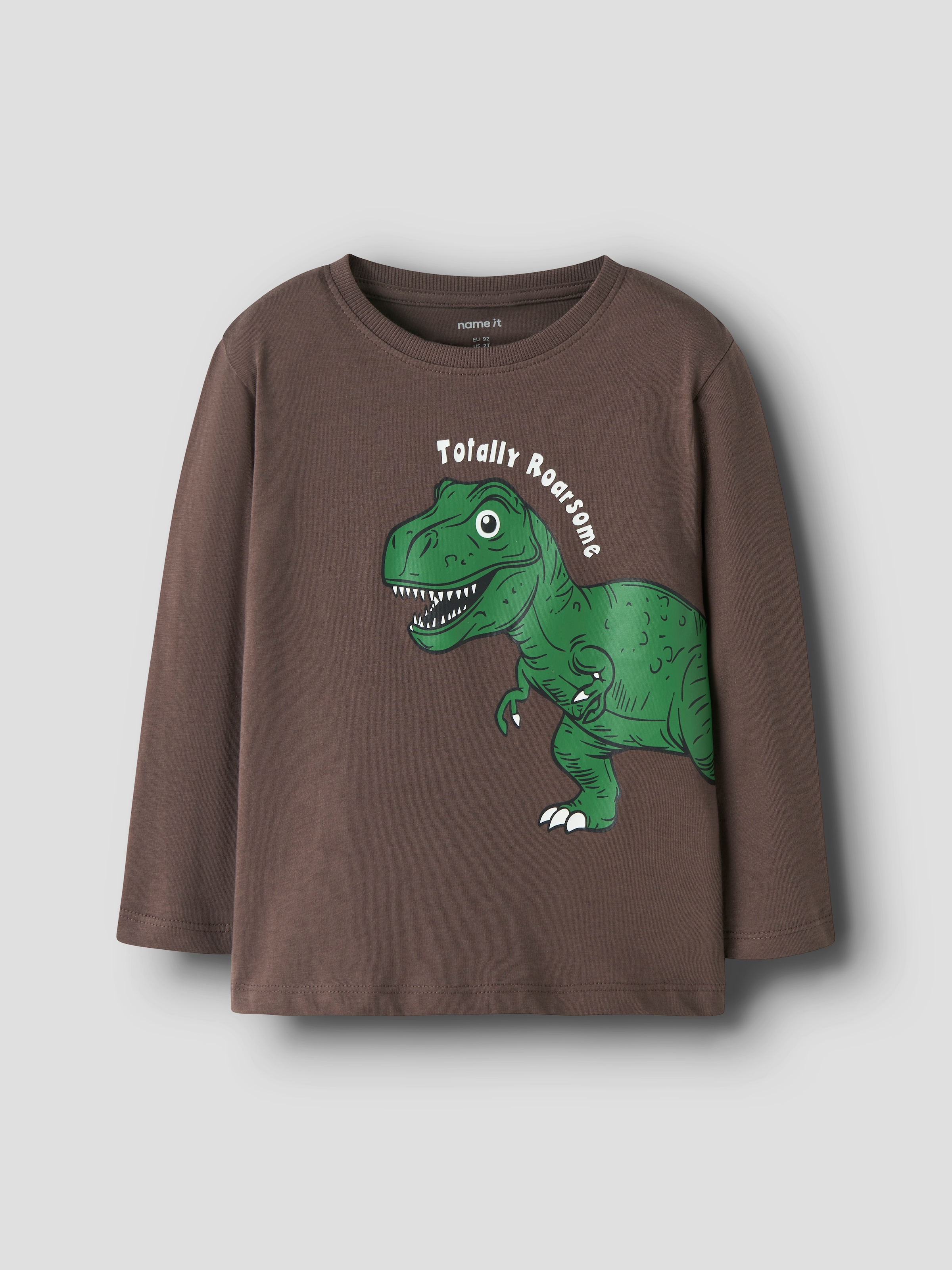 Name It Langarmshirt »NMMNEDIN 2P LS NREG TOP BOX PB« Packung, 2 Baumwolle, regular fit, Dino Druck