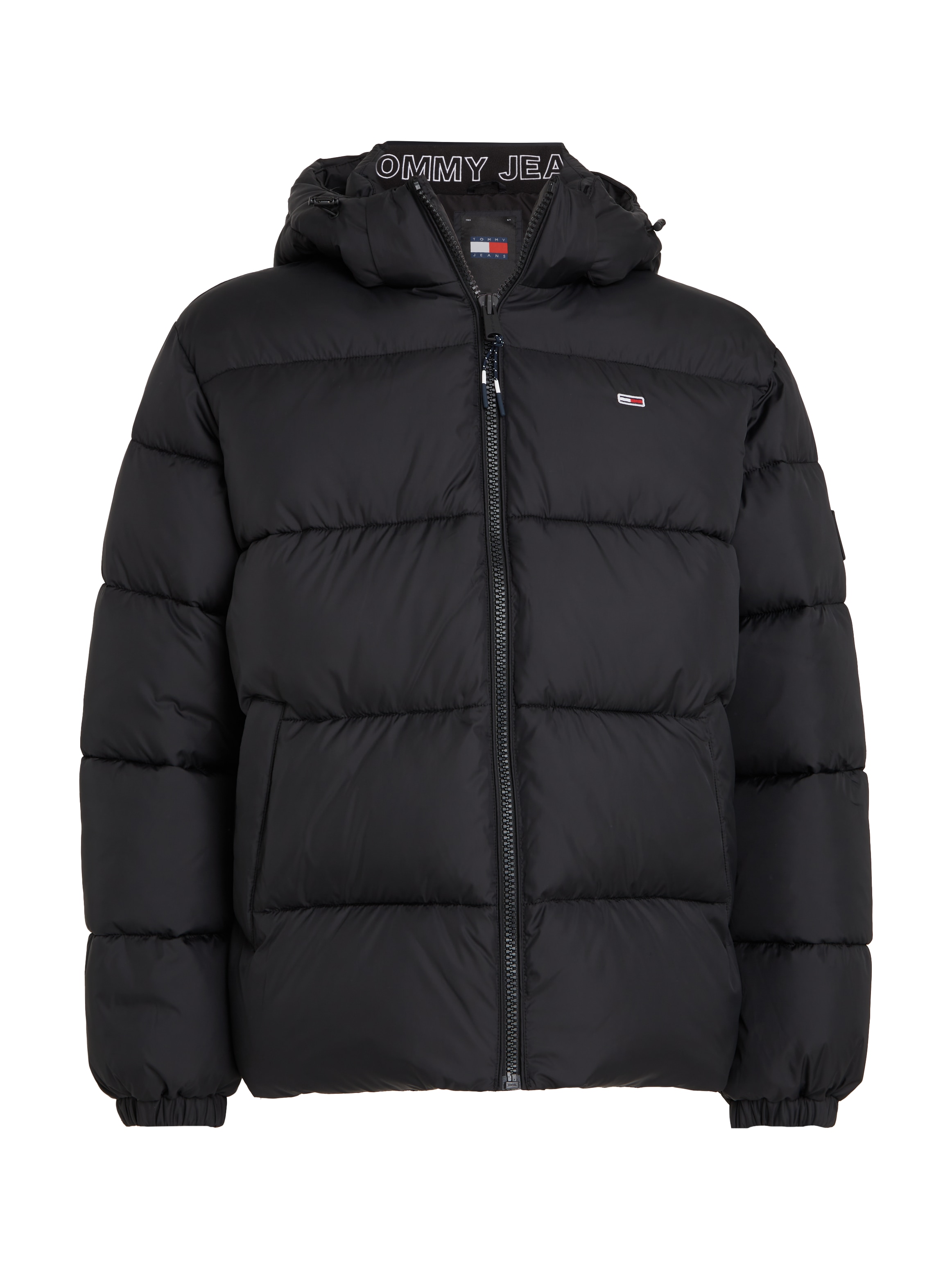 Tommy Jeans Steppjacke »TJM ESSENTIAL PUFFER JACKET«, mit Kapuze, mit Logoschriftzug in der Kapuze