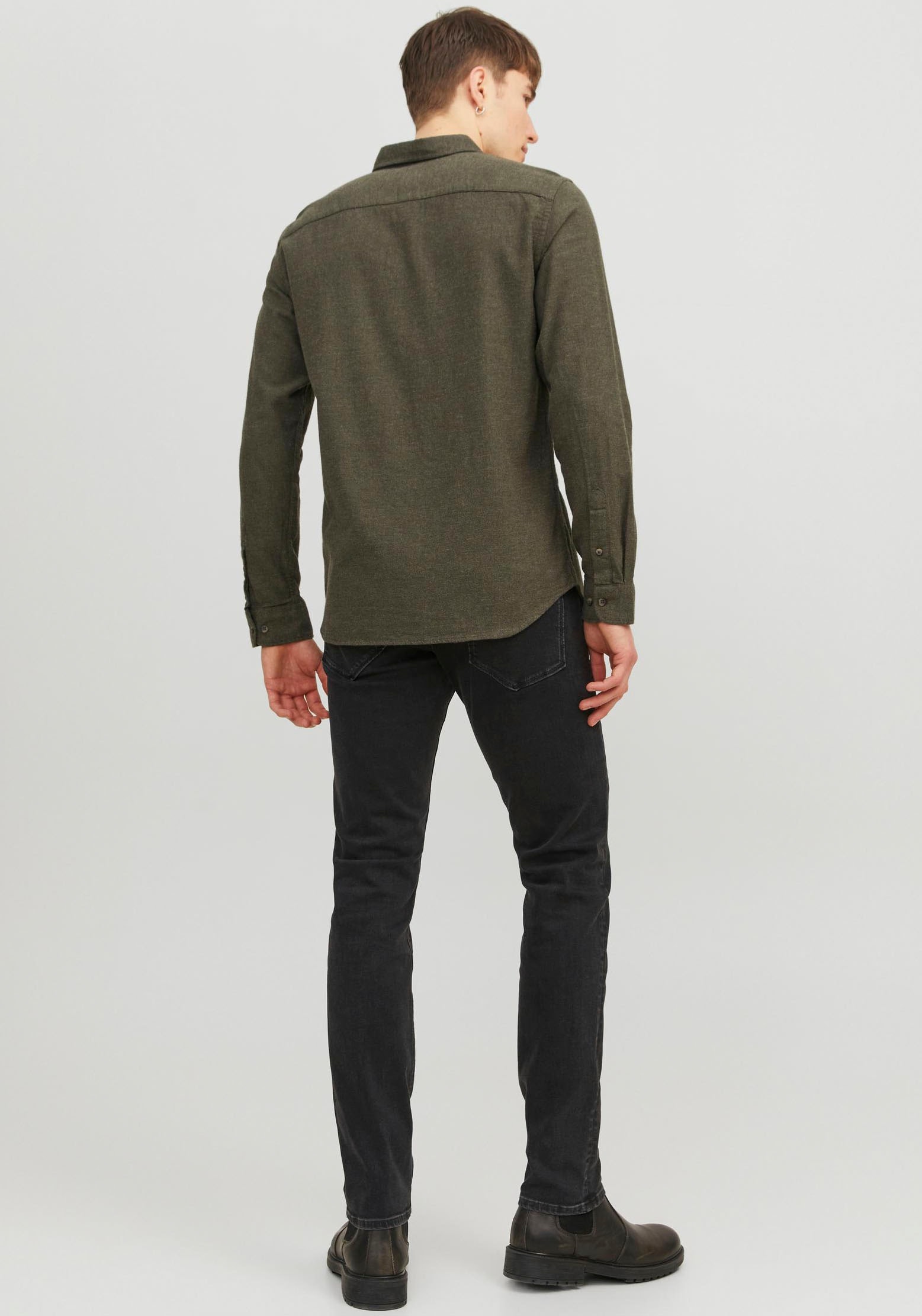 Jack & Jones Langarmhemd »JJECLASSIC MELANGE SHIRT LS SN«