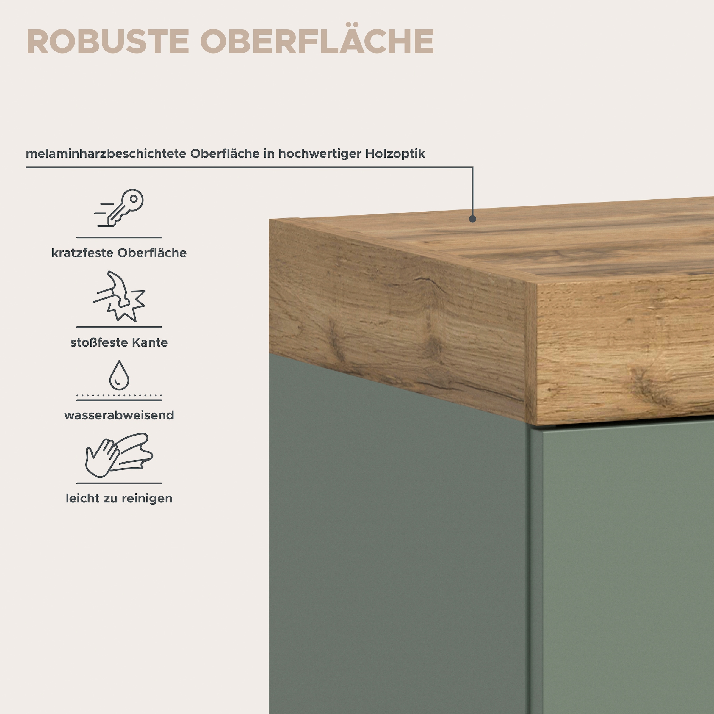 OTTO home Lowboard »MAMBO, Breite 200cm, 2 Türen, 4 Schubkästen, push-2-open« 2 farbige Ausführung, in verschiedenen Farben erhältlich, 1 Stk. tlg. Lowboard, TV Unterschrank, Tv-Schrank, Wohnzimmer