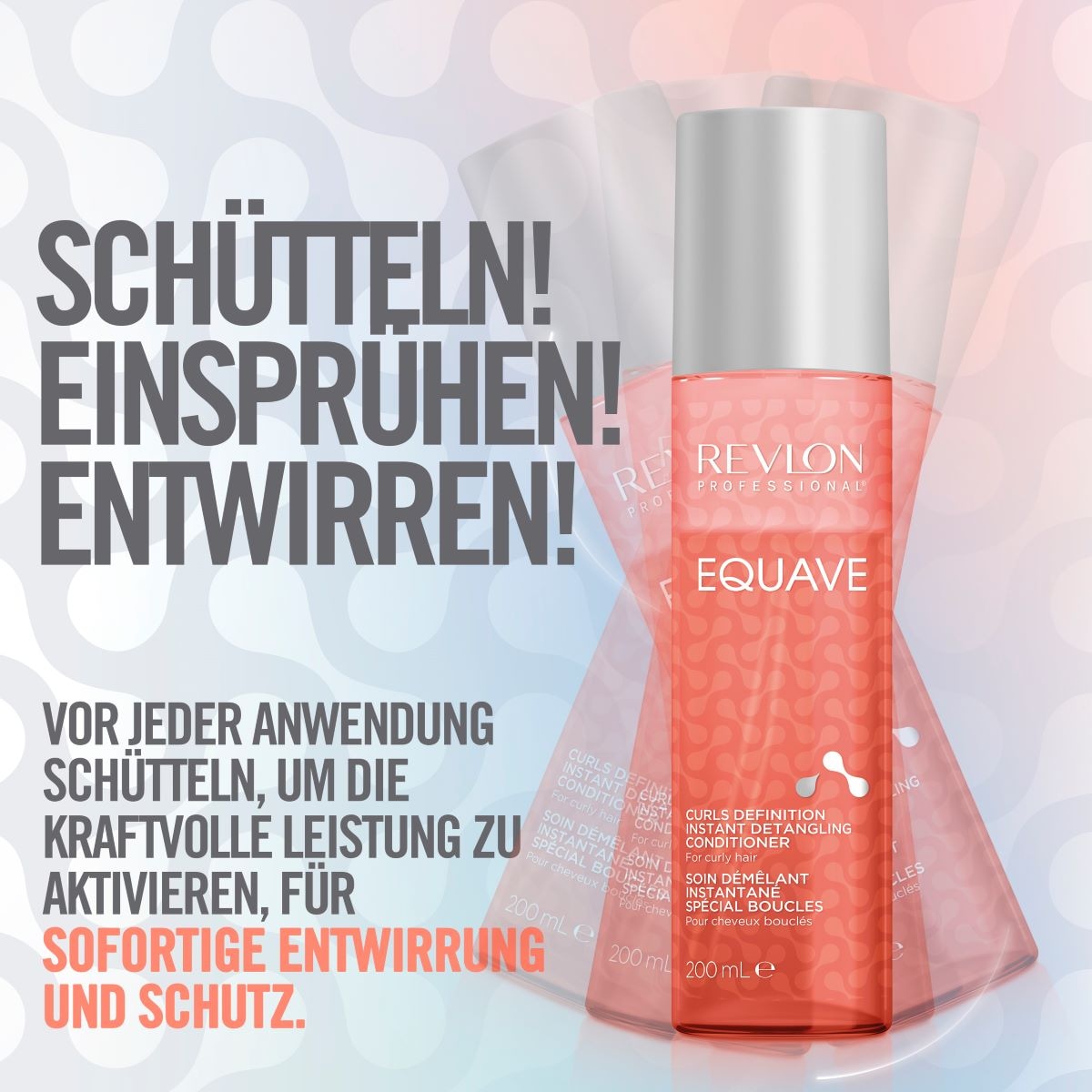 REVLON PROFESSIONAL Haarspülung »Leave-in Pflege Equave Curls Definition Instant Detangling Conditioner«, Lockiges Haar 200 ml