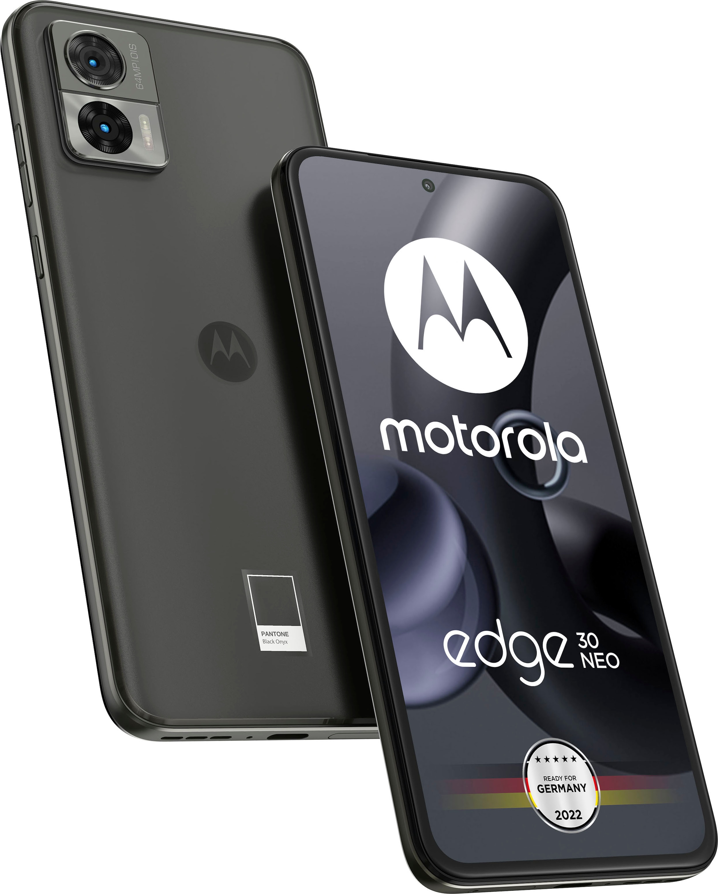 30 Speicherplatz, 3 »Edge Kamera Garantie 256 XXL Motorola 256 UNIVERSAL Smartphone 64 16 ➥ Jahre | MP cm/6,3 Zoll, Neo schwarz, GB«, GB