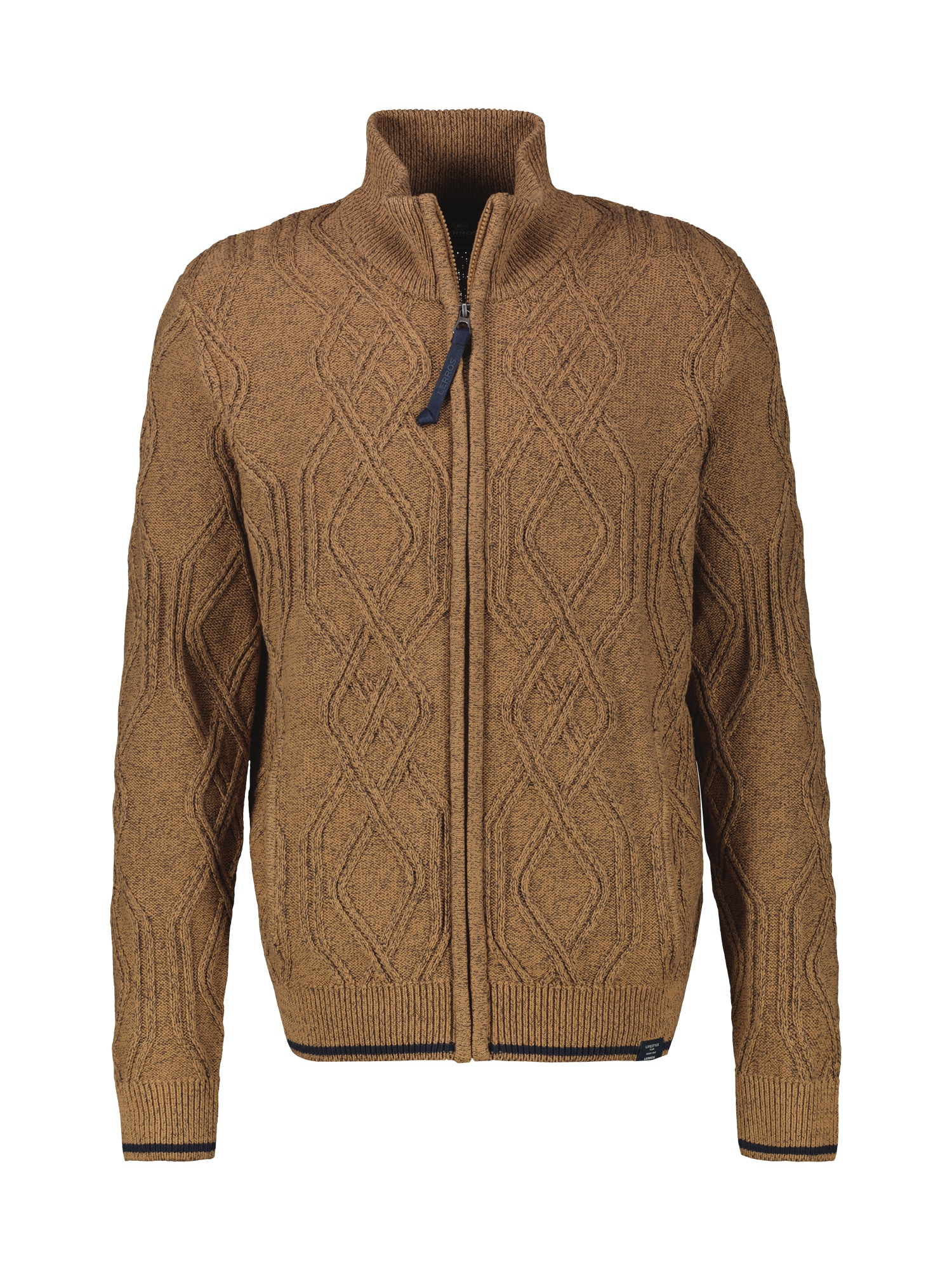 LERROS Strickjacke »LERROS Herren-Strickjacke mit Zopfmuster«